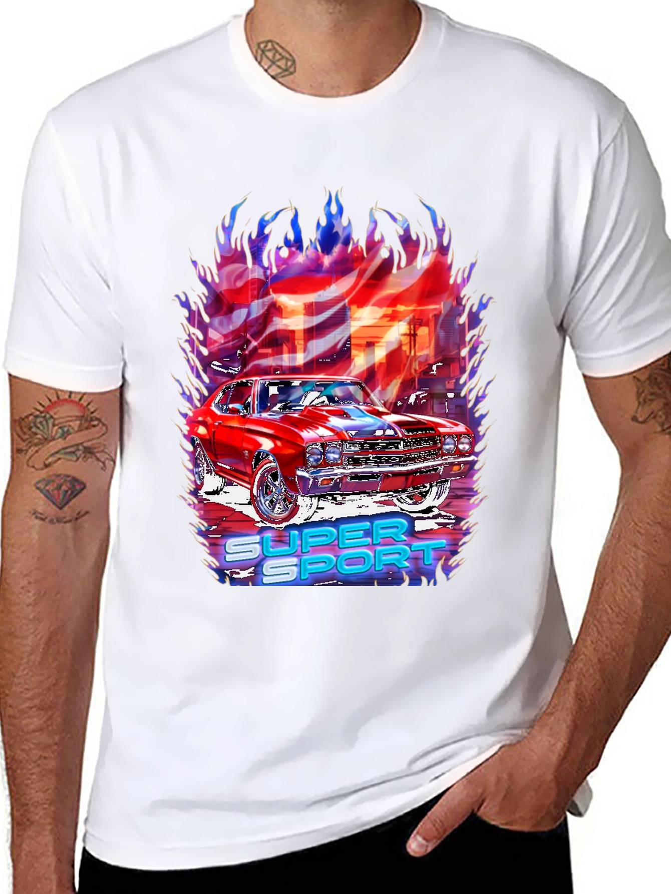 Super Sport Car Graphic T-Shirt