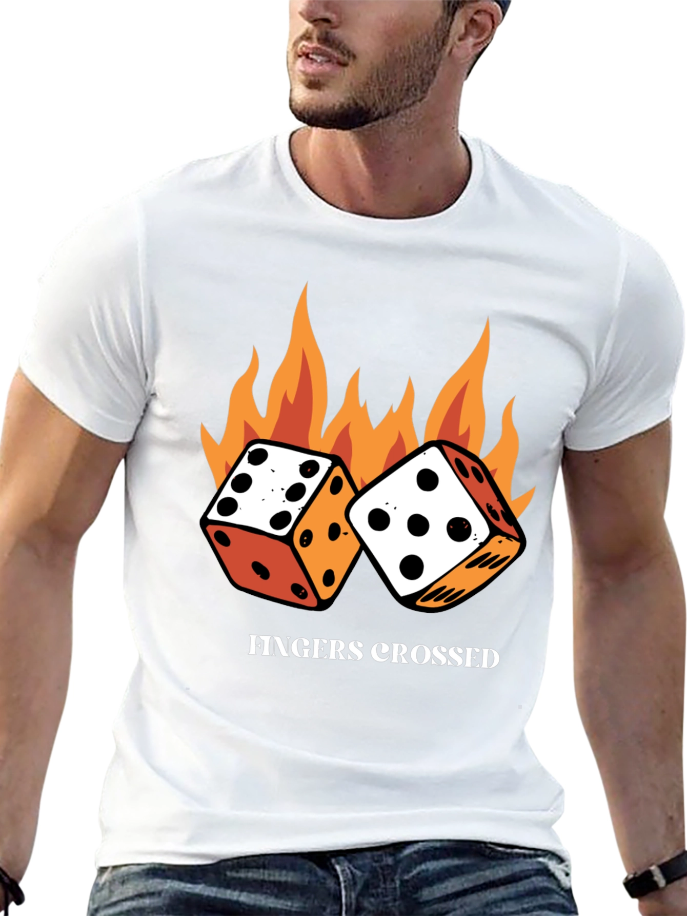 Fingers Crossed Dice T-Shirt