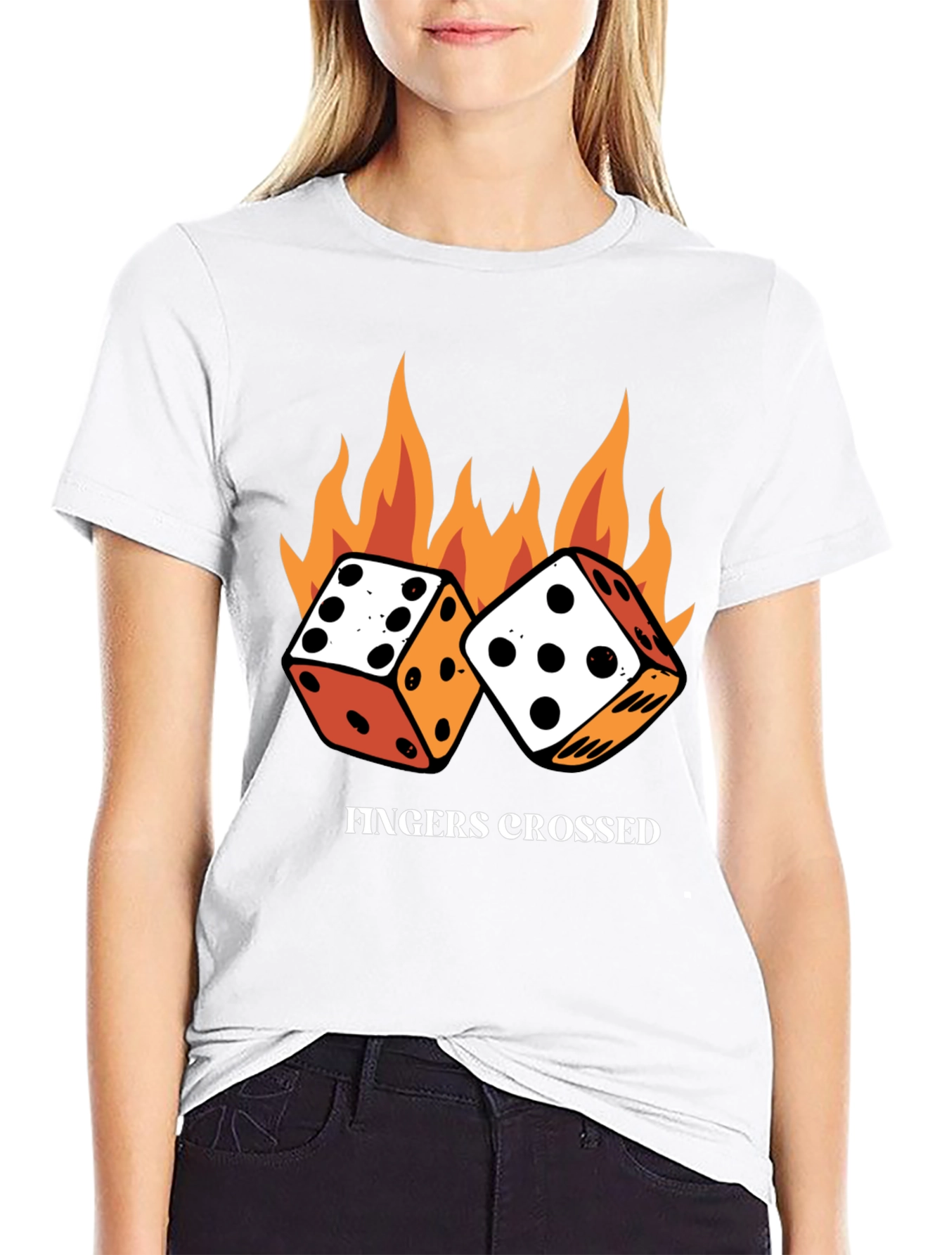 Fingers Crossed Dice T-Shirt
