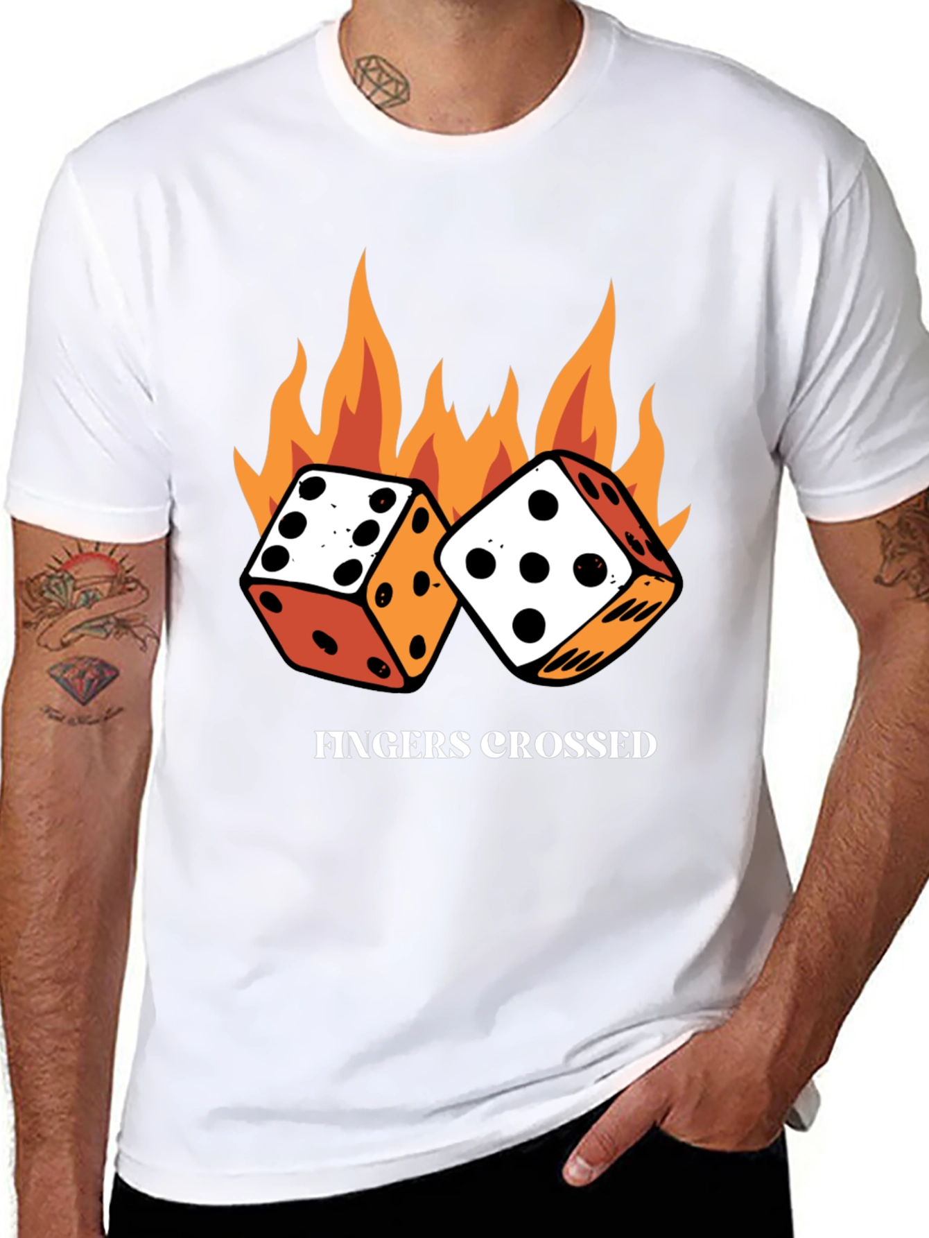 Fingers Crossed Dice T-Shirt