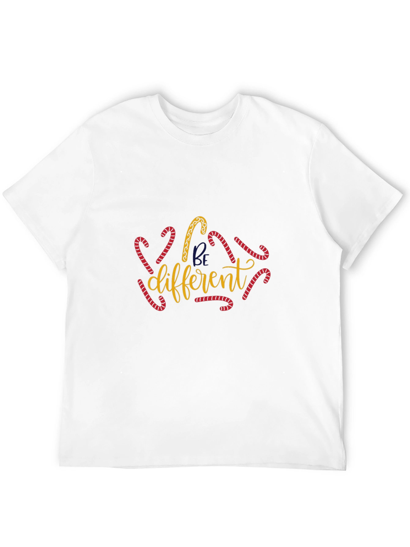 Be Different Christmas Candy Cane Graphic Tee