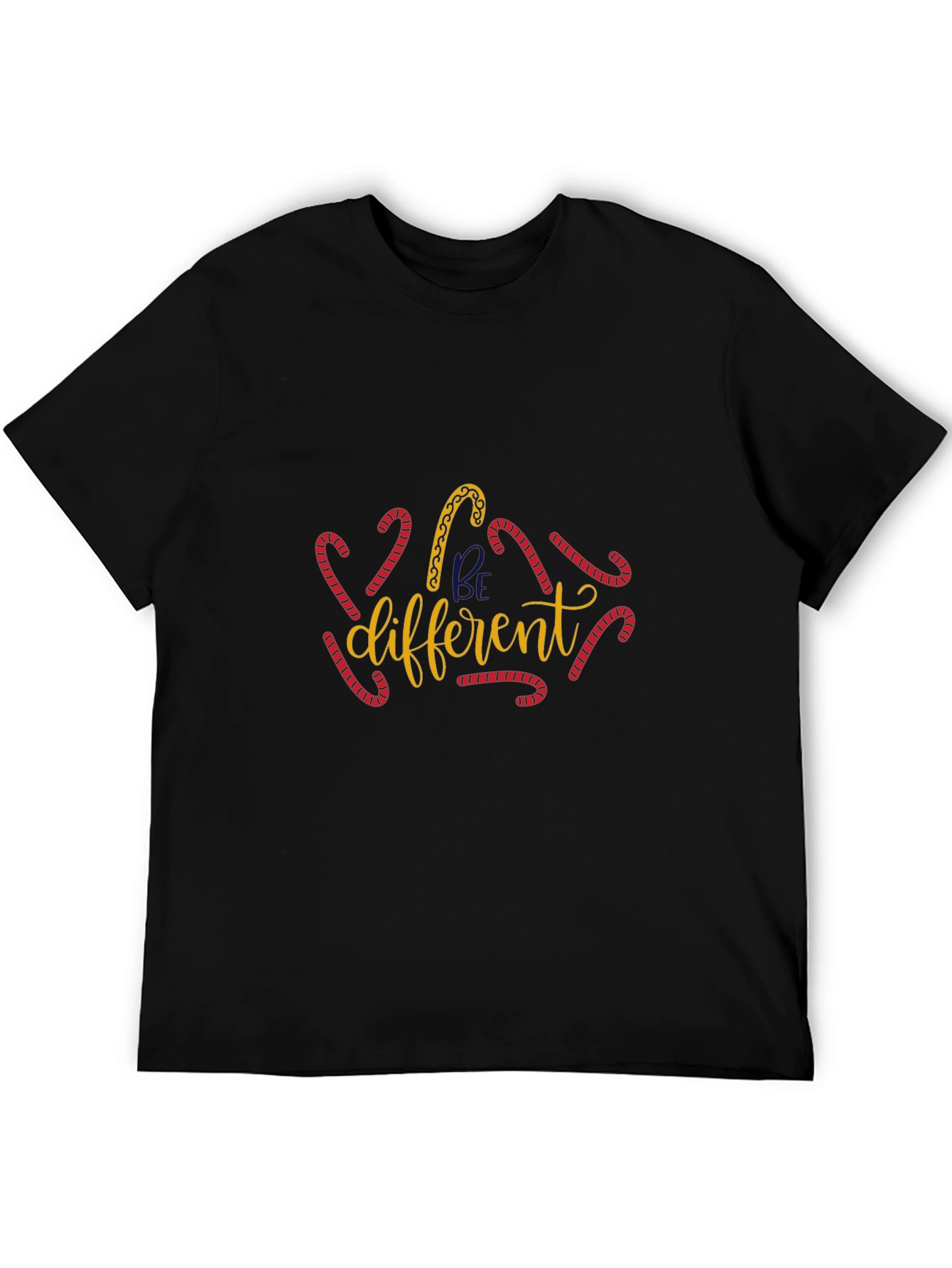 Be Different Christmas Candy Cane Graphic Tee
