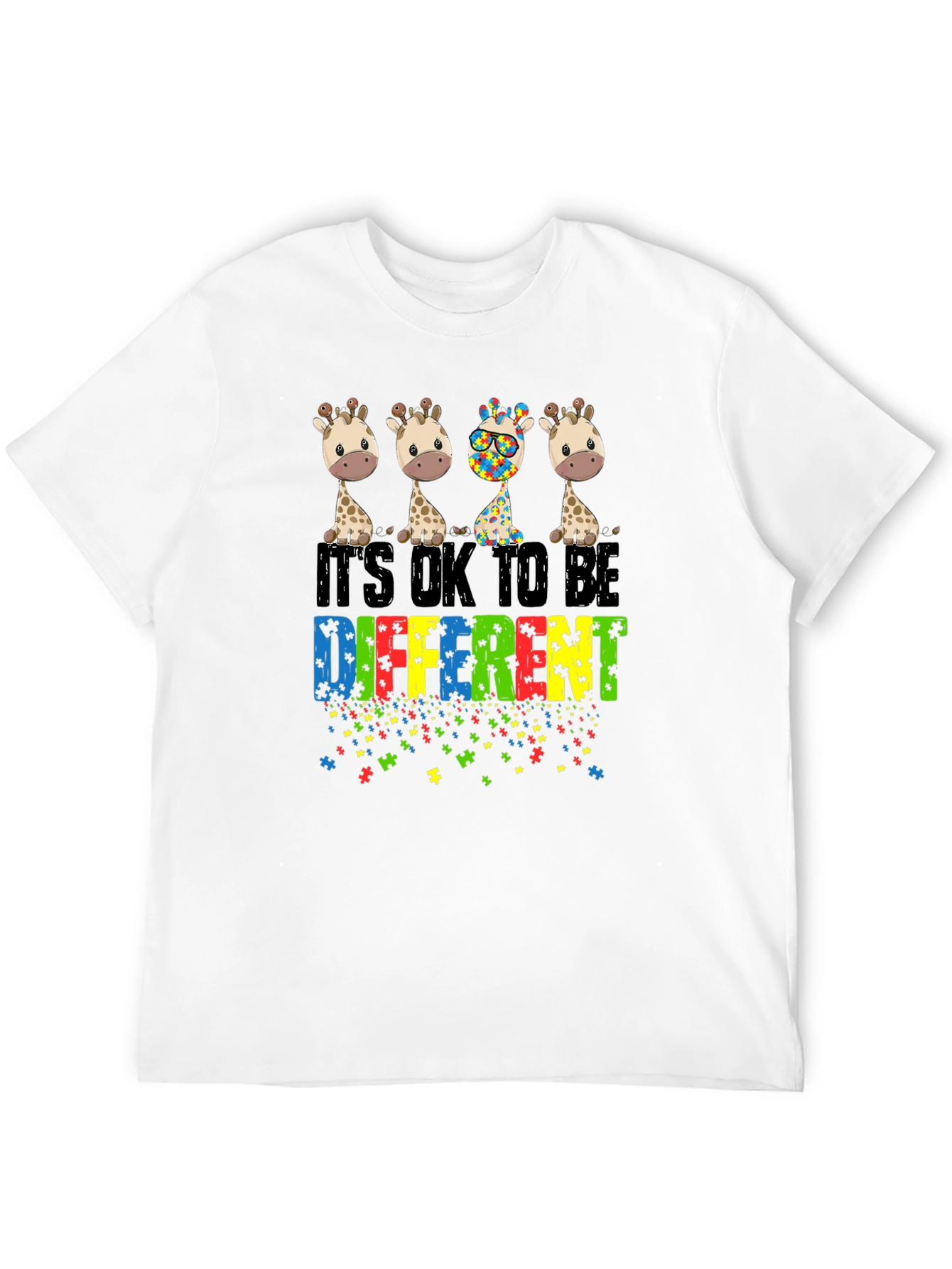 Autism Awareness Giraffe T-Shirt - Be Different