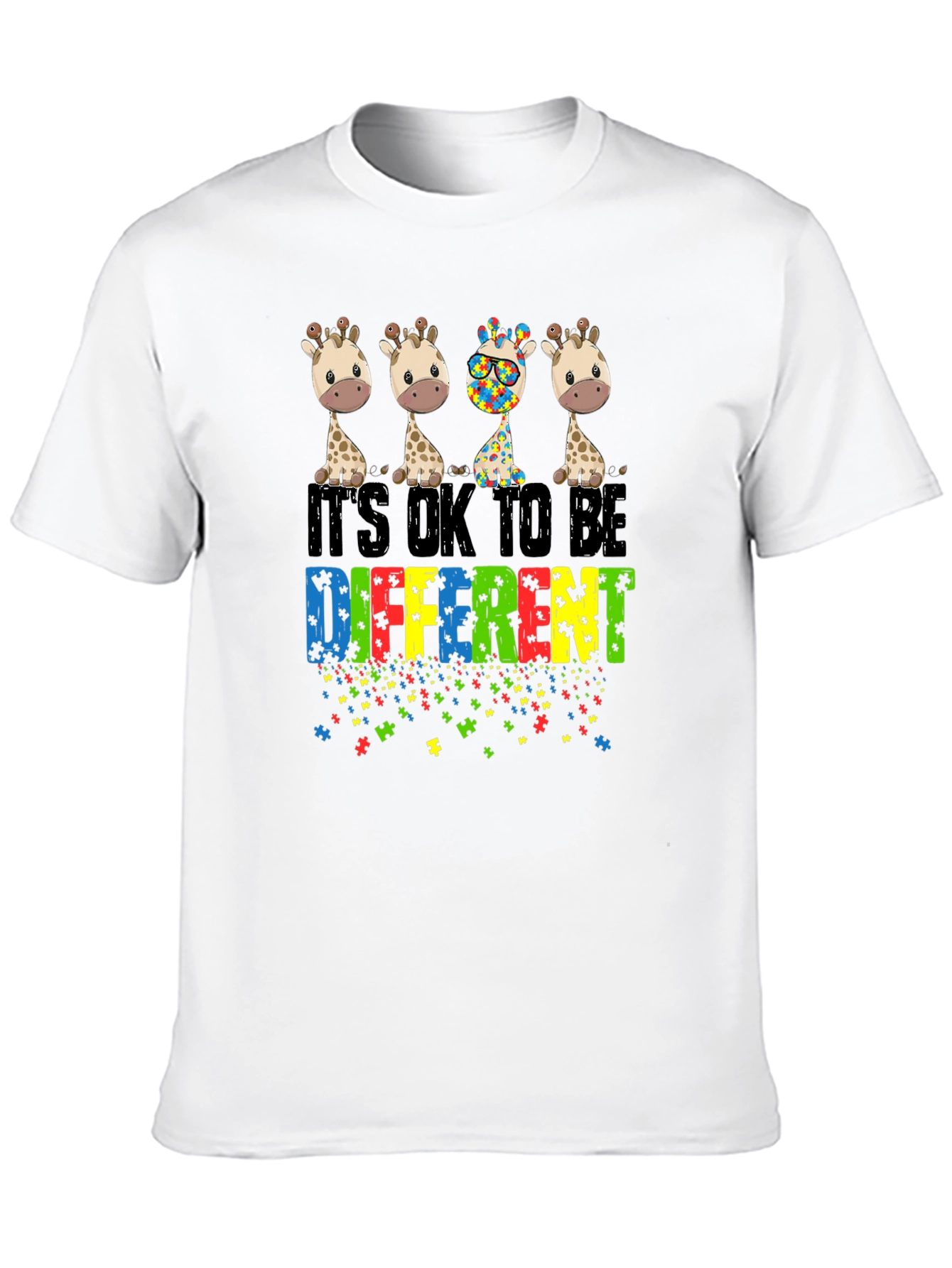 Autism Awareness Giraffe T-Shirt - Be Different