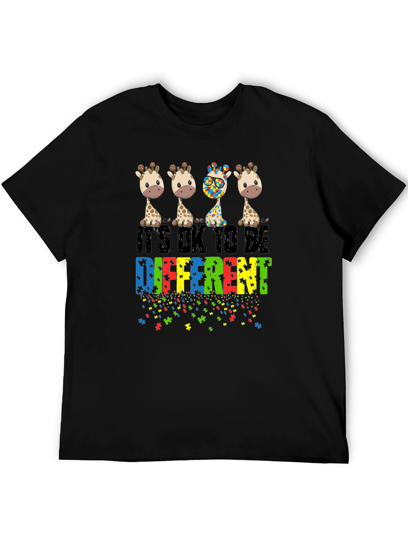 Autism Awareness Giraffe T-Shirt - Be Different