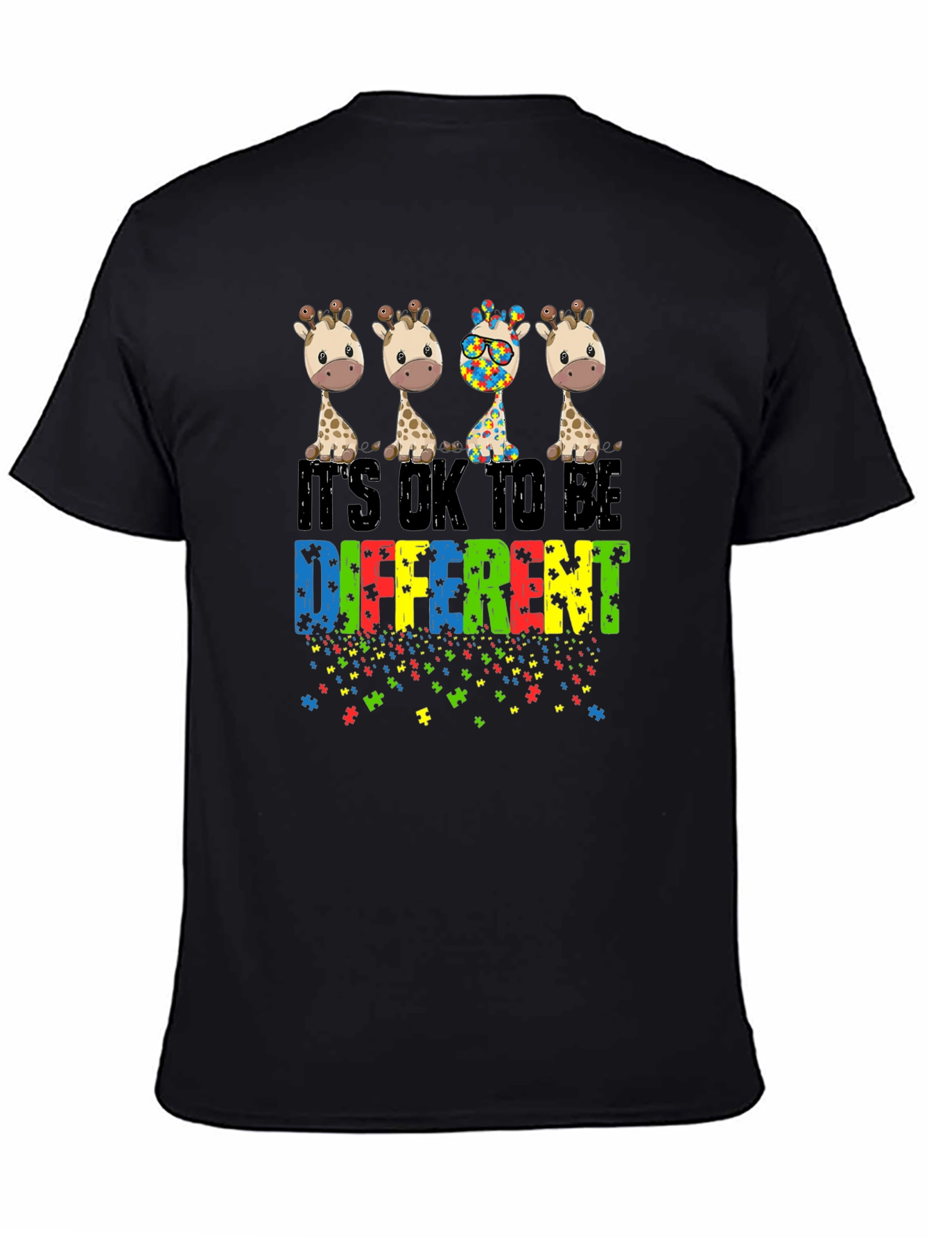 Autism Awareness Giraffe T-Shirt - Be Different