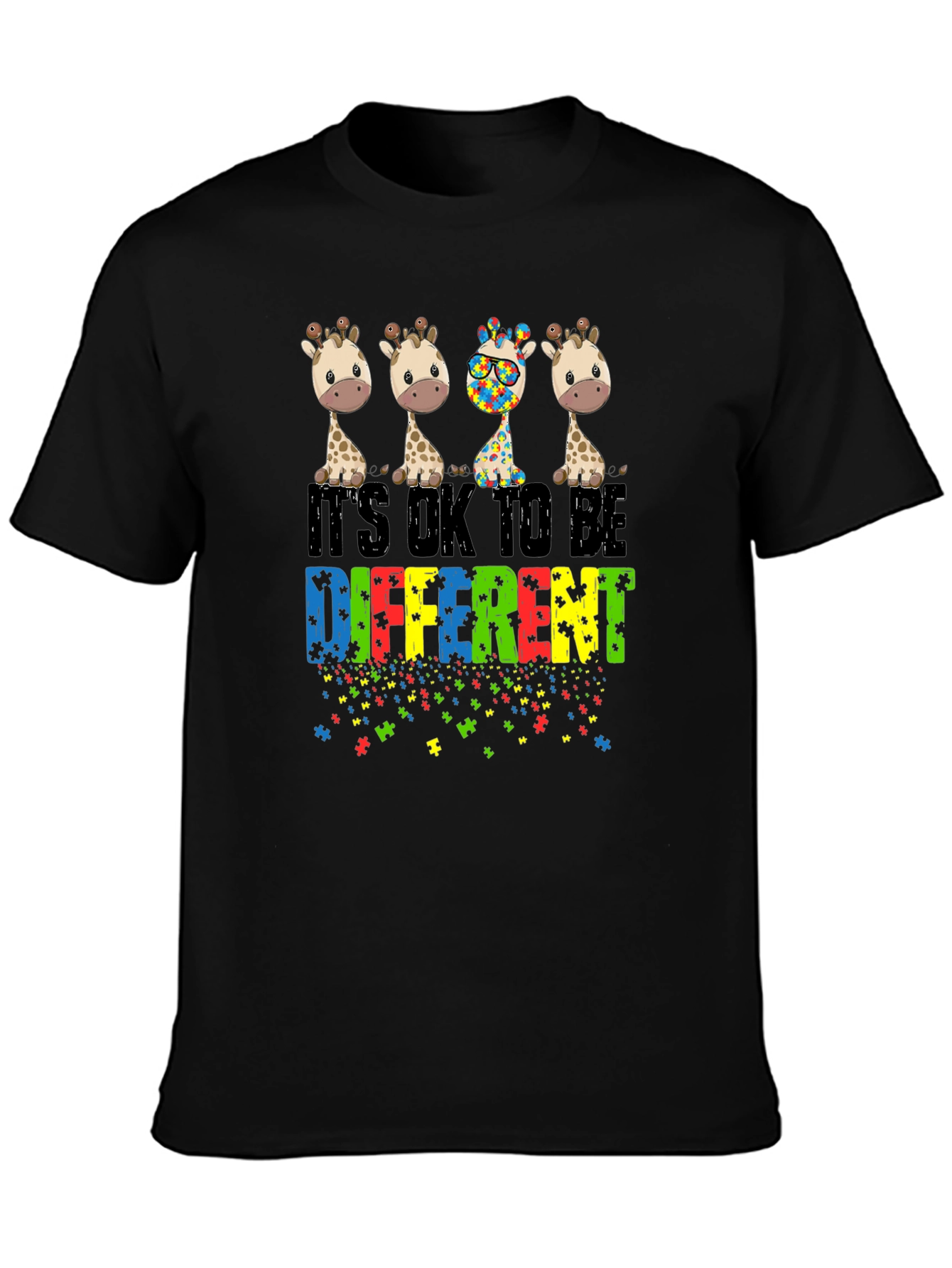 Autism Awareness Giraffe T-Shirt - Be Different
