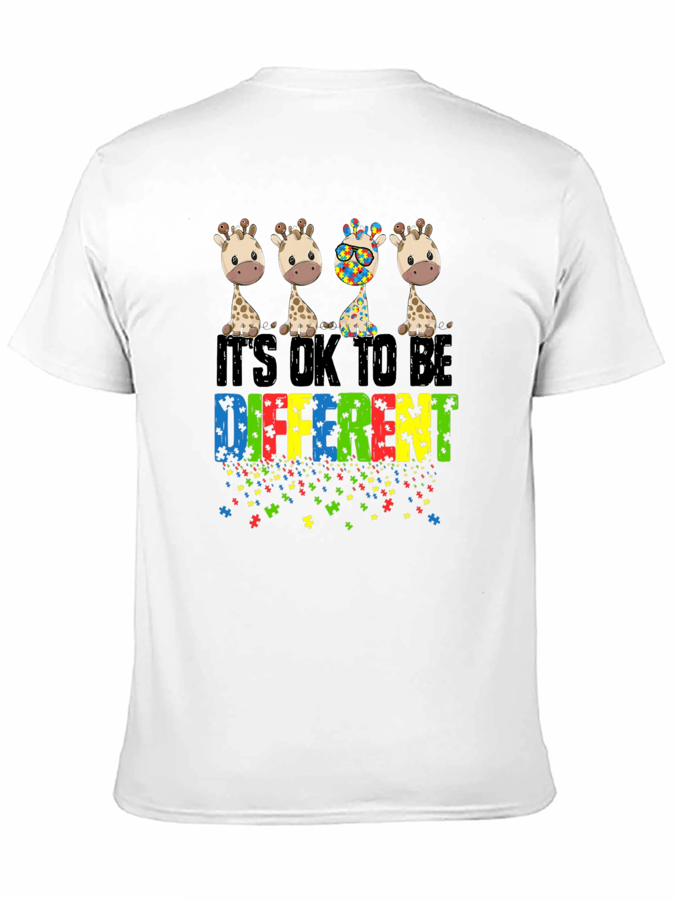 Autism Awareness Giraffe T-Shirt - Be Different