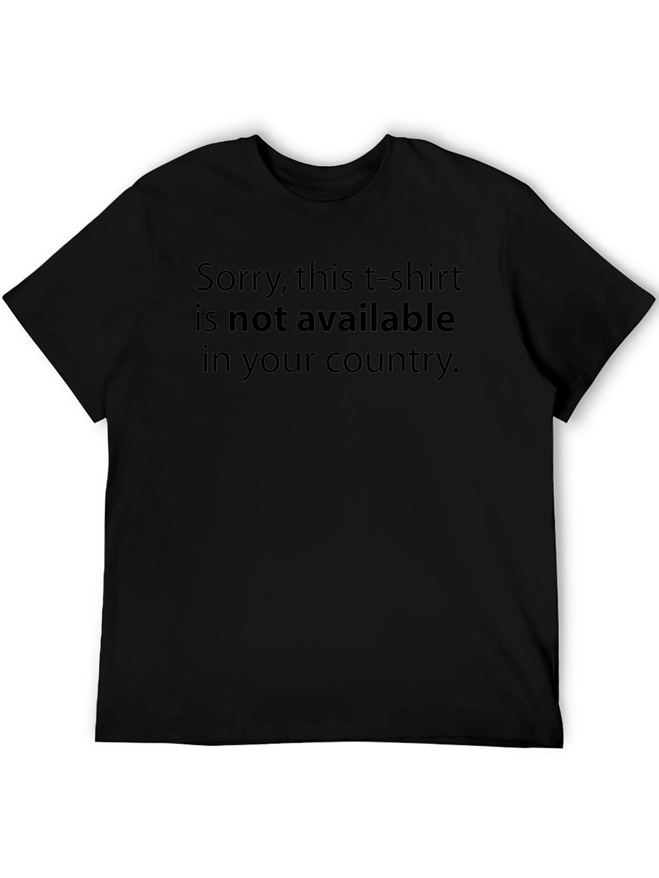 Unavailable Tee: Exclusive Black Cotton T-Shirt