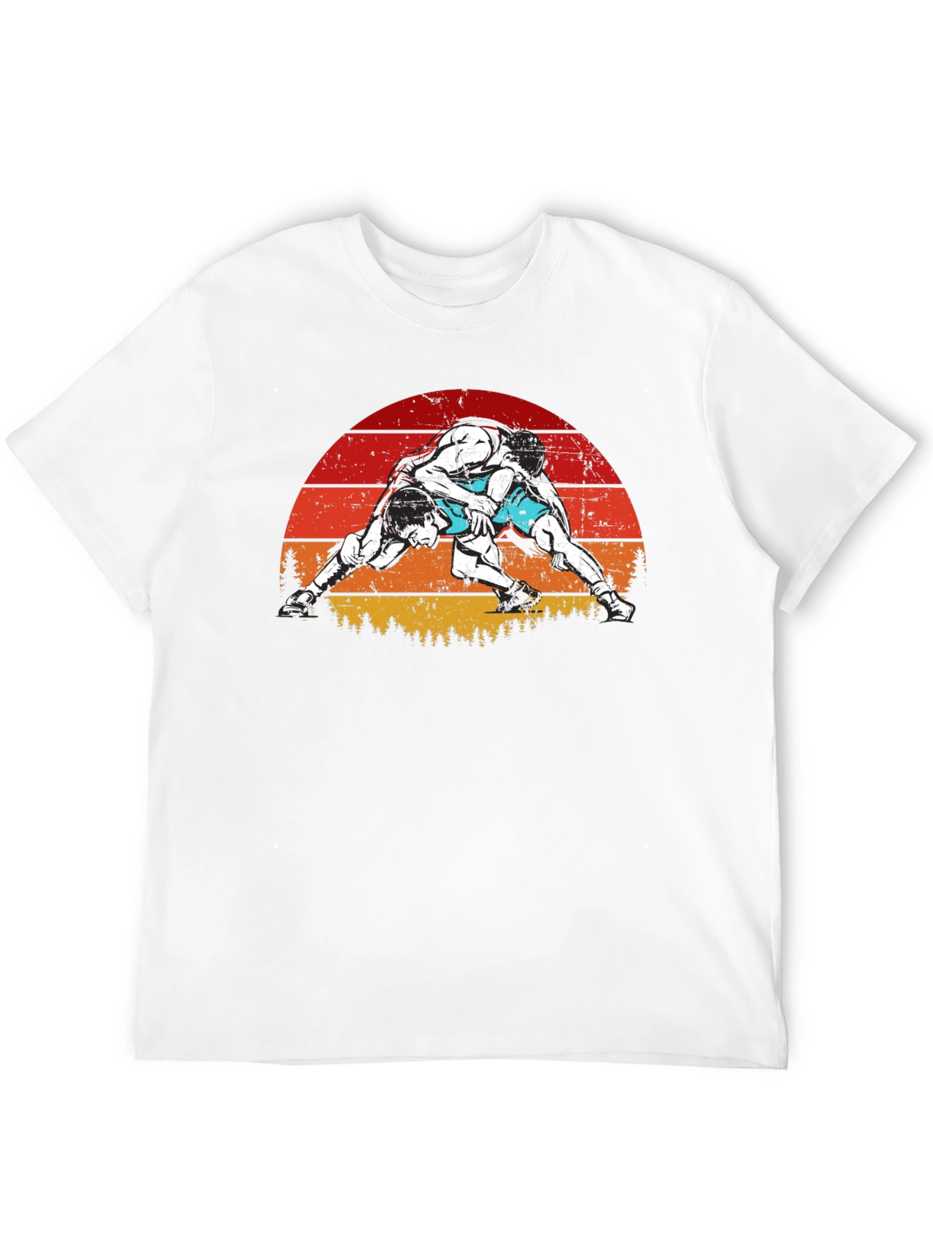 Wrestling Sunset Graphic T-Shirt