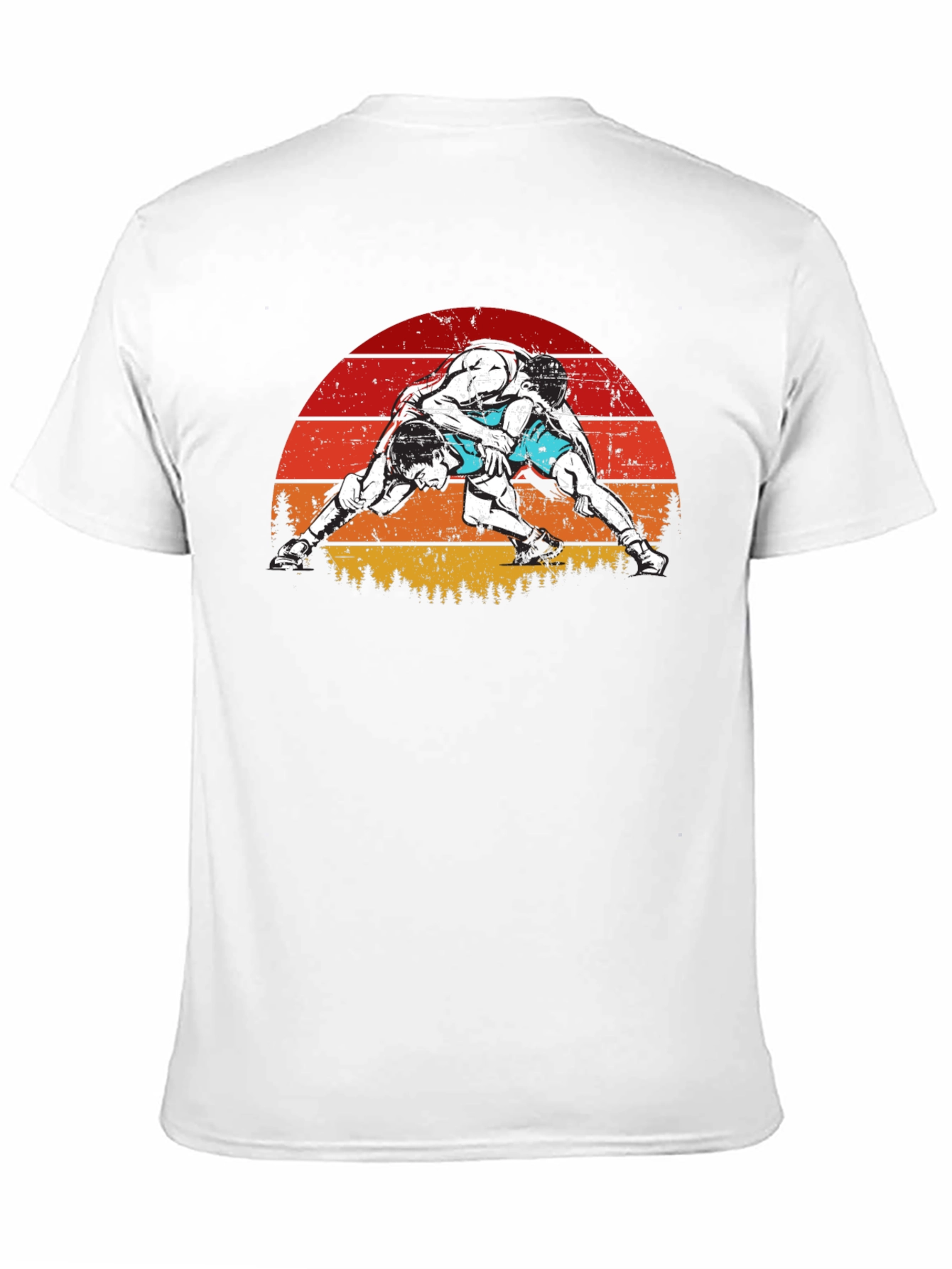 Wrestling Sunset Graphic T-Shirt
