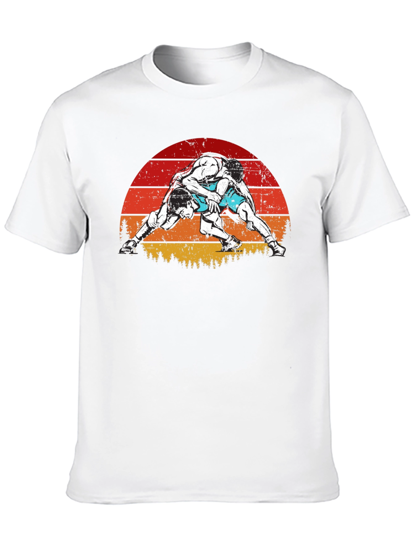 Wrestling Sunset Graphic T-Shirt