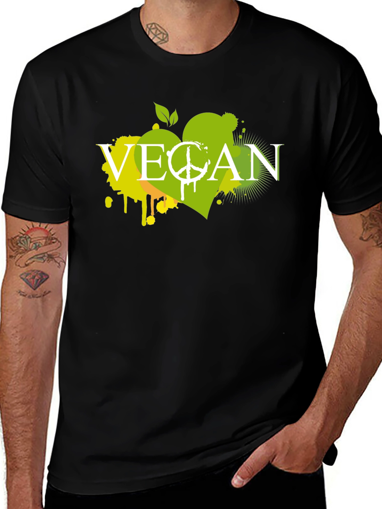 Vegan Graphic Tee - Peace & Love Lifestyle Shirt