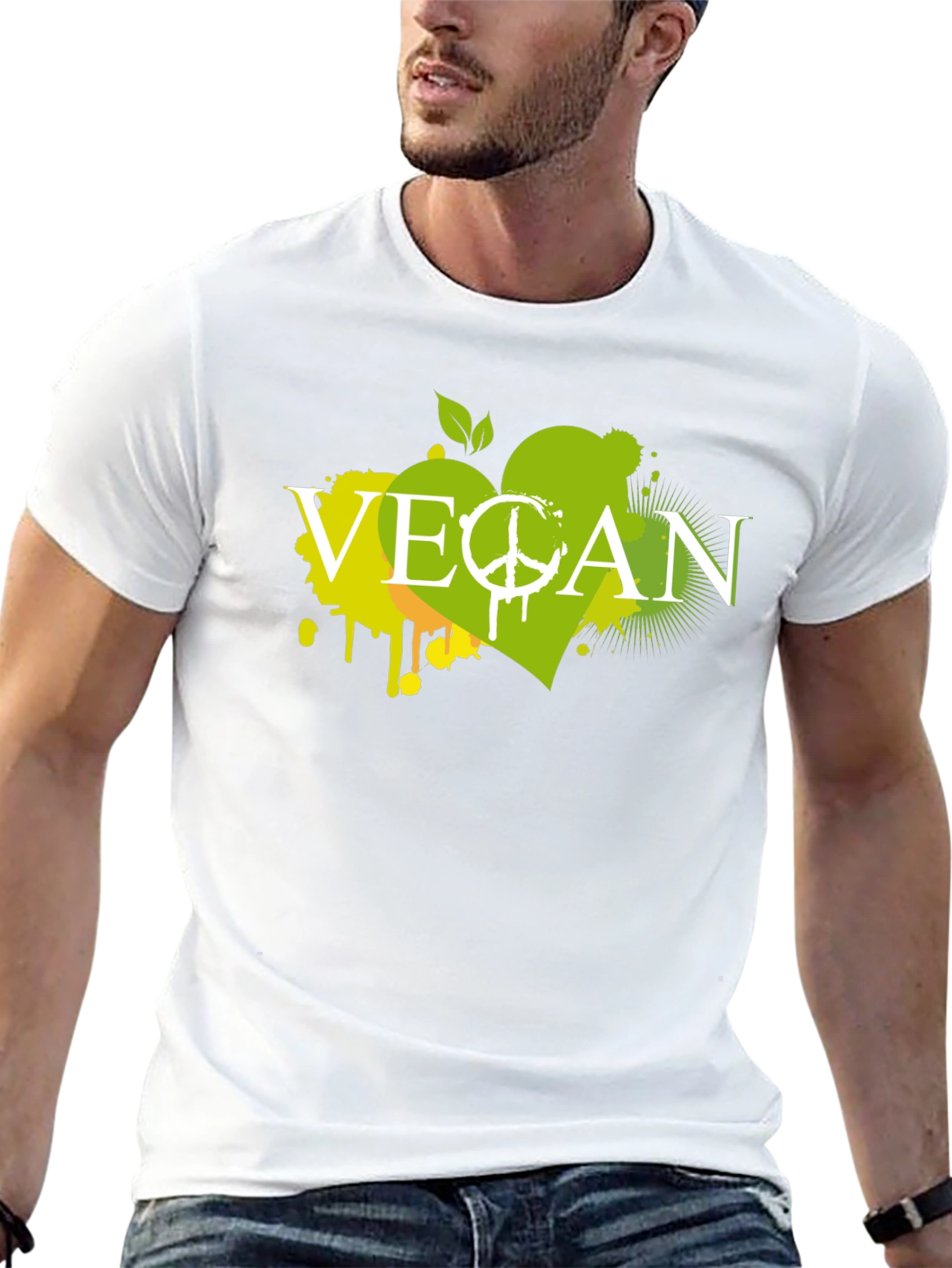 Vegan Graphic Tee - Peace & Love Lifestyle Shirt