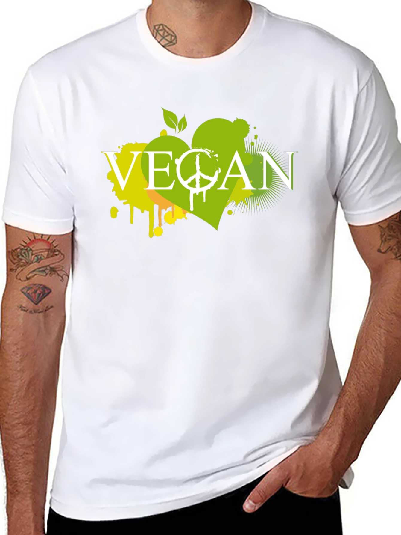 Vegan Graphic Tee - Peace & Love Lifestyle Shirt