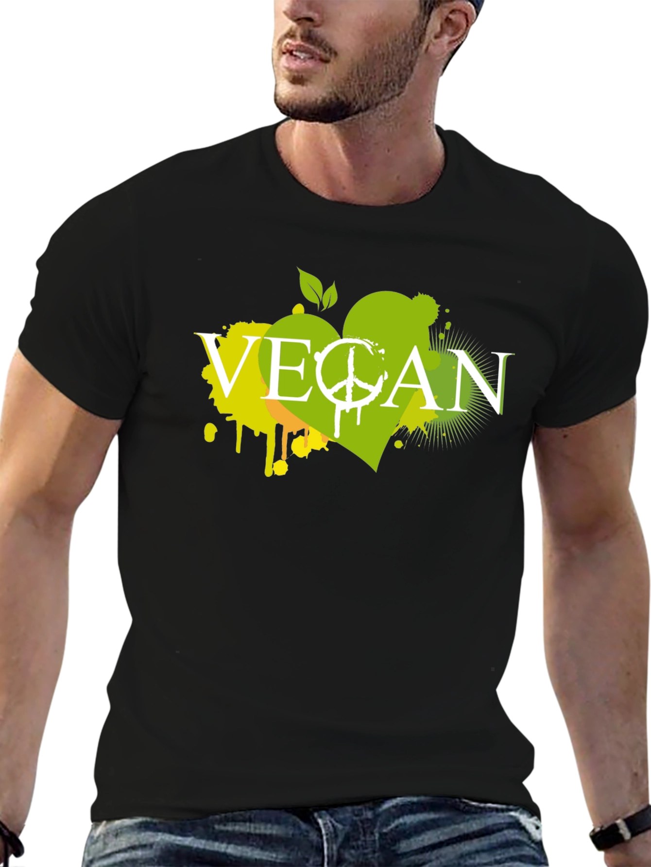 Vegan Graphic Tee - Peace & Love Lifestyle Shirt