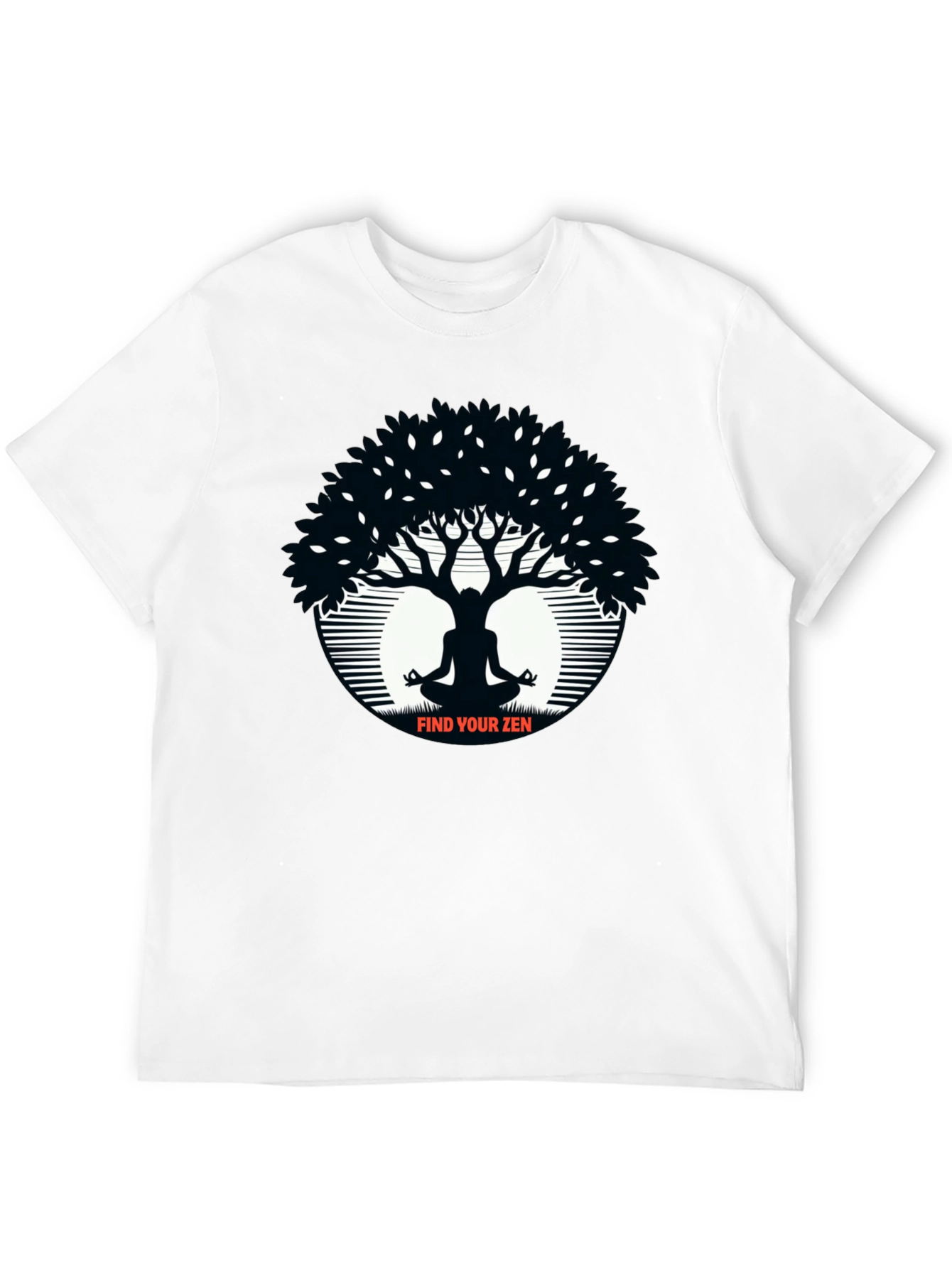 Zen Tree Black T-Shirt Meditation Tee