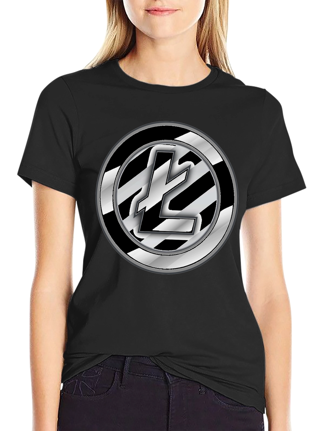 Litecoin Logo Black T-Shirt Crypto Fashion Tee