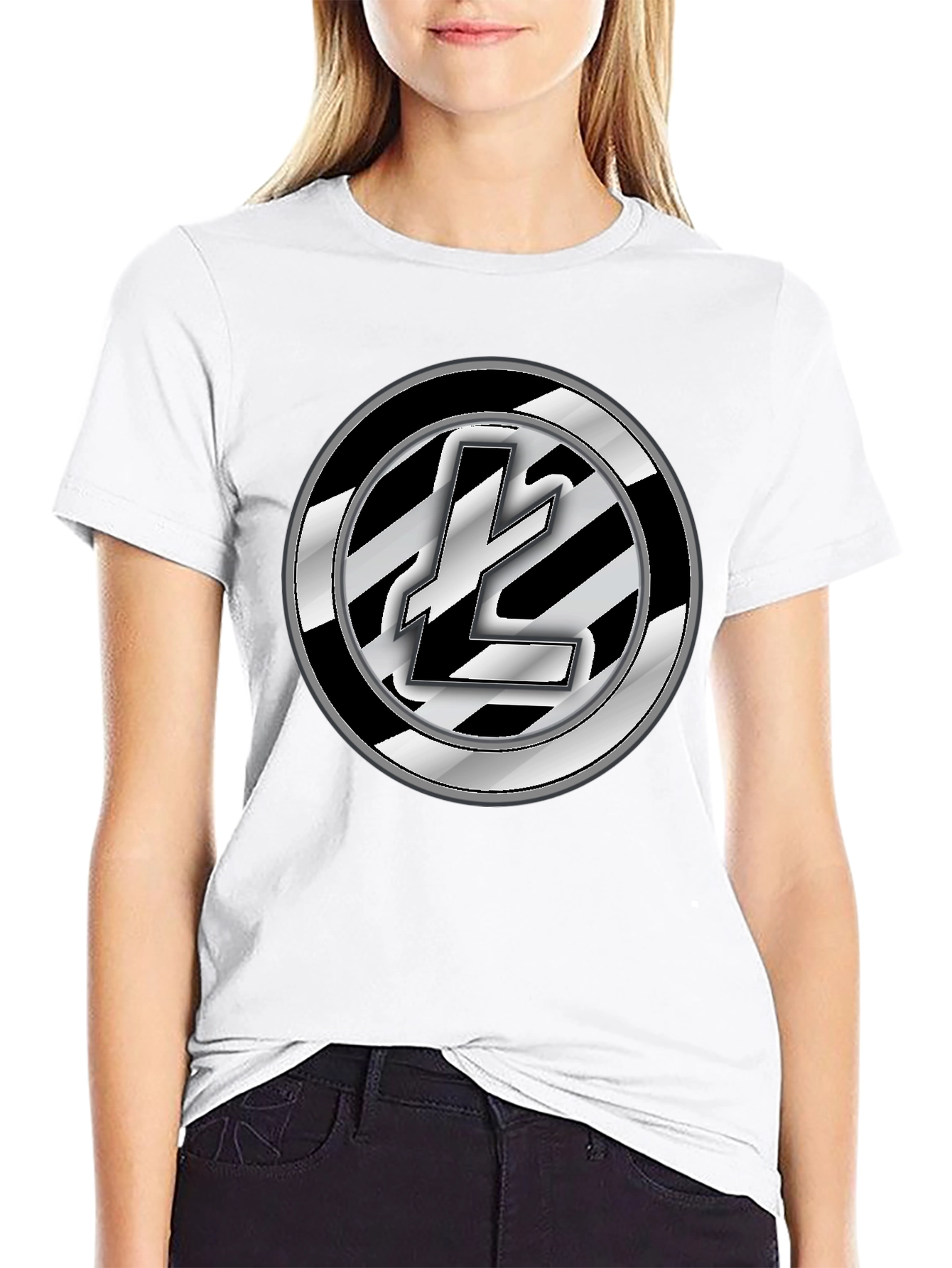 Litecoin Logo Black T-Shirt Crypto Fashion Tee