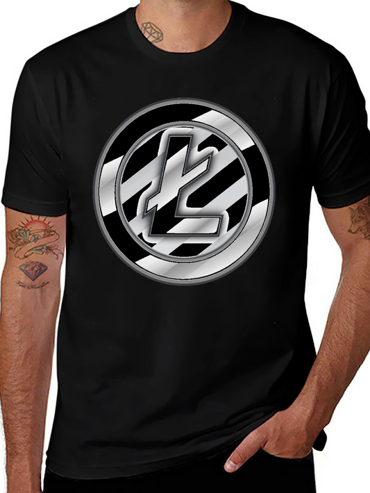 Litecoin Logo Black T-Shirt Crypto Fashion Tee