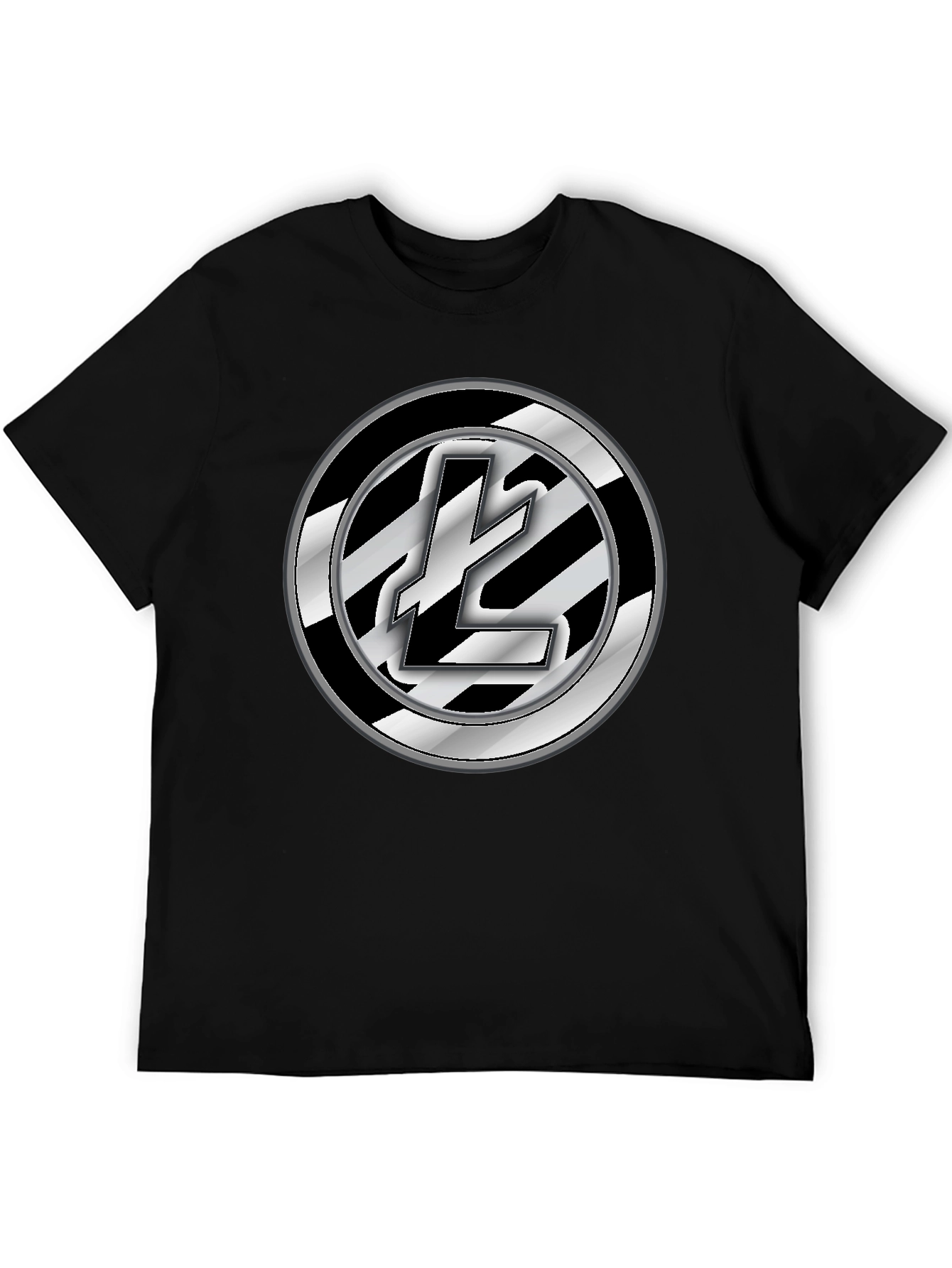 Litecoin Logo Black T-Shirt Crypto Fashion Tee