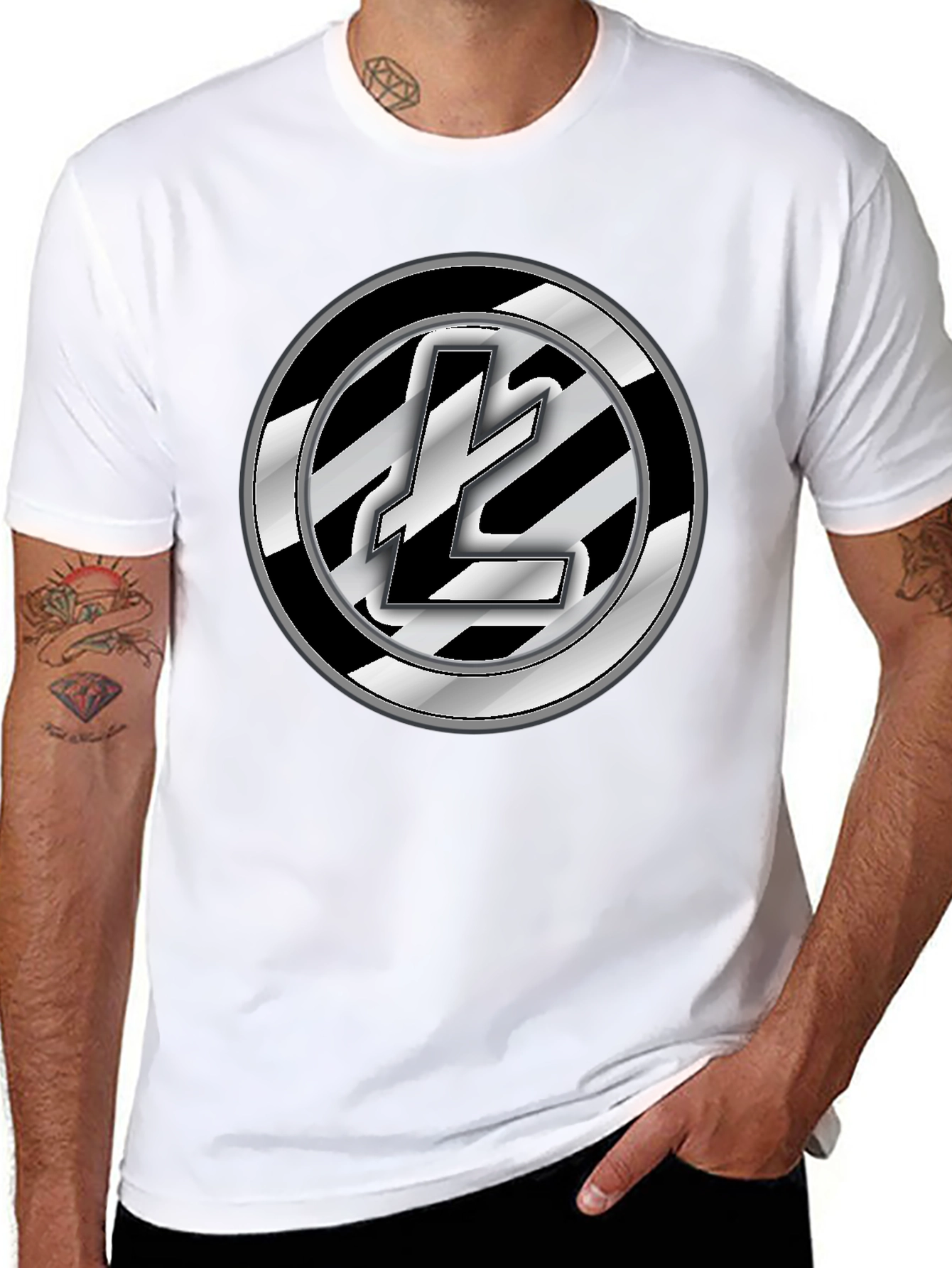 Litecoin Logo Black T-Shirt Crypto Fashion Tee