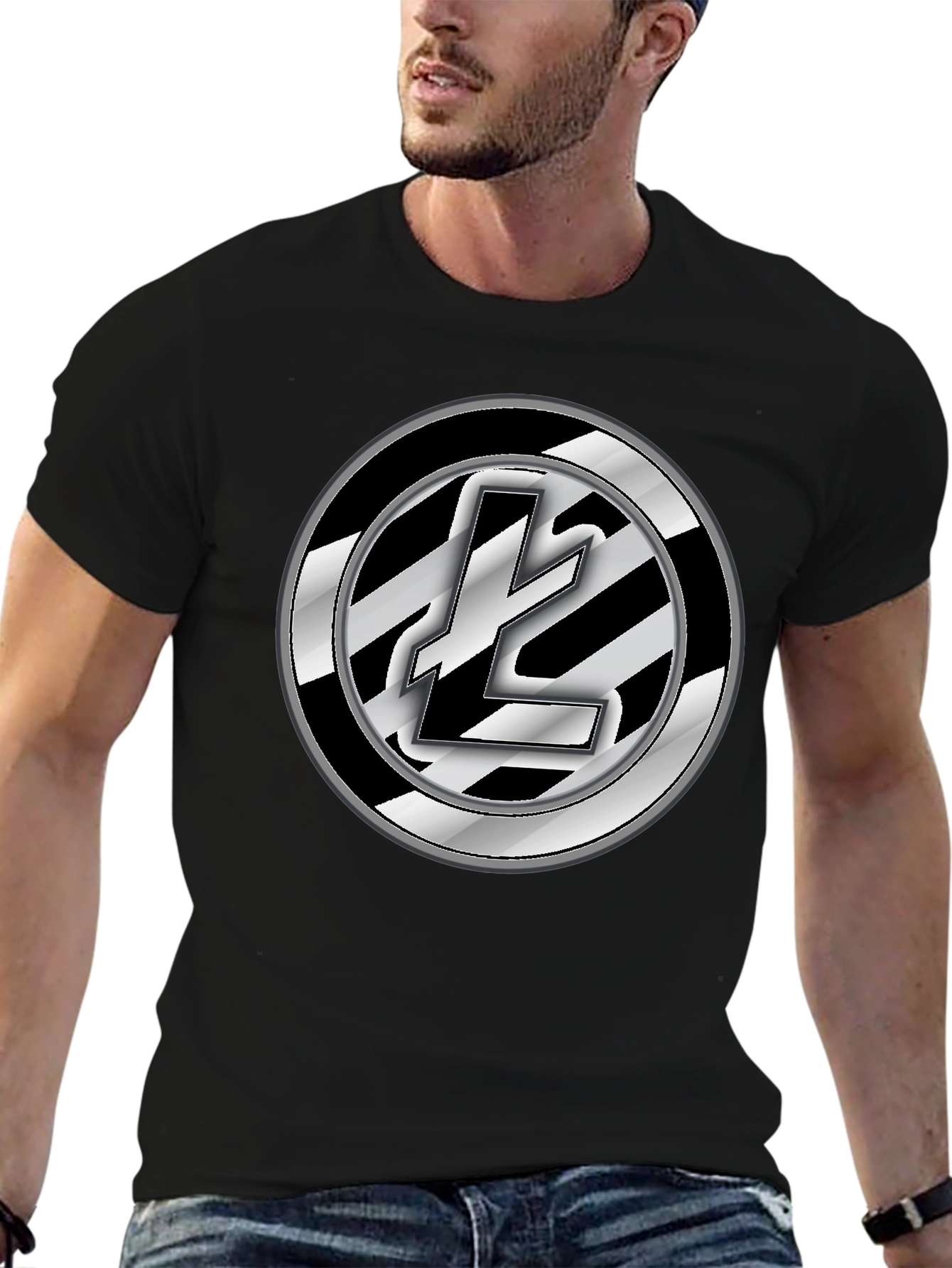 Litecoin Logo Black T-Shirt Crypto Fashion Tee