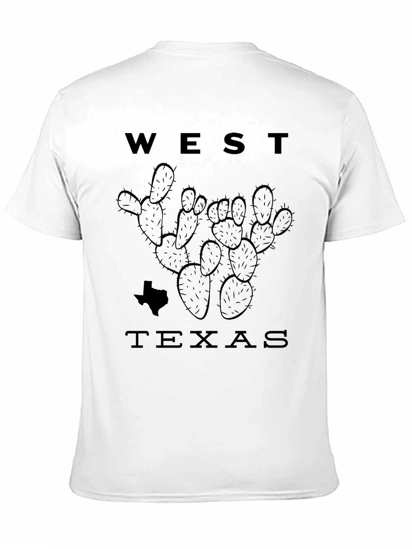 West Texas Cactus Graphic T-Shirt - Black