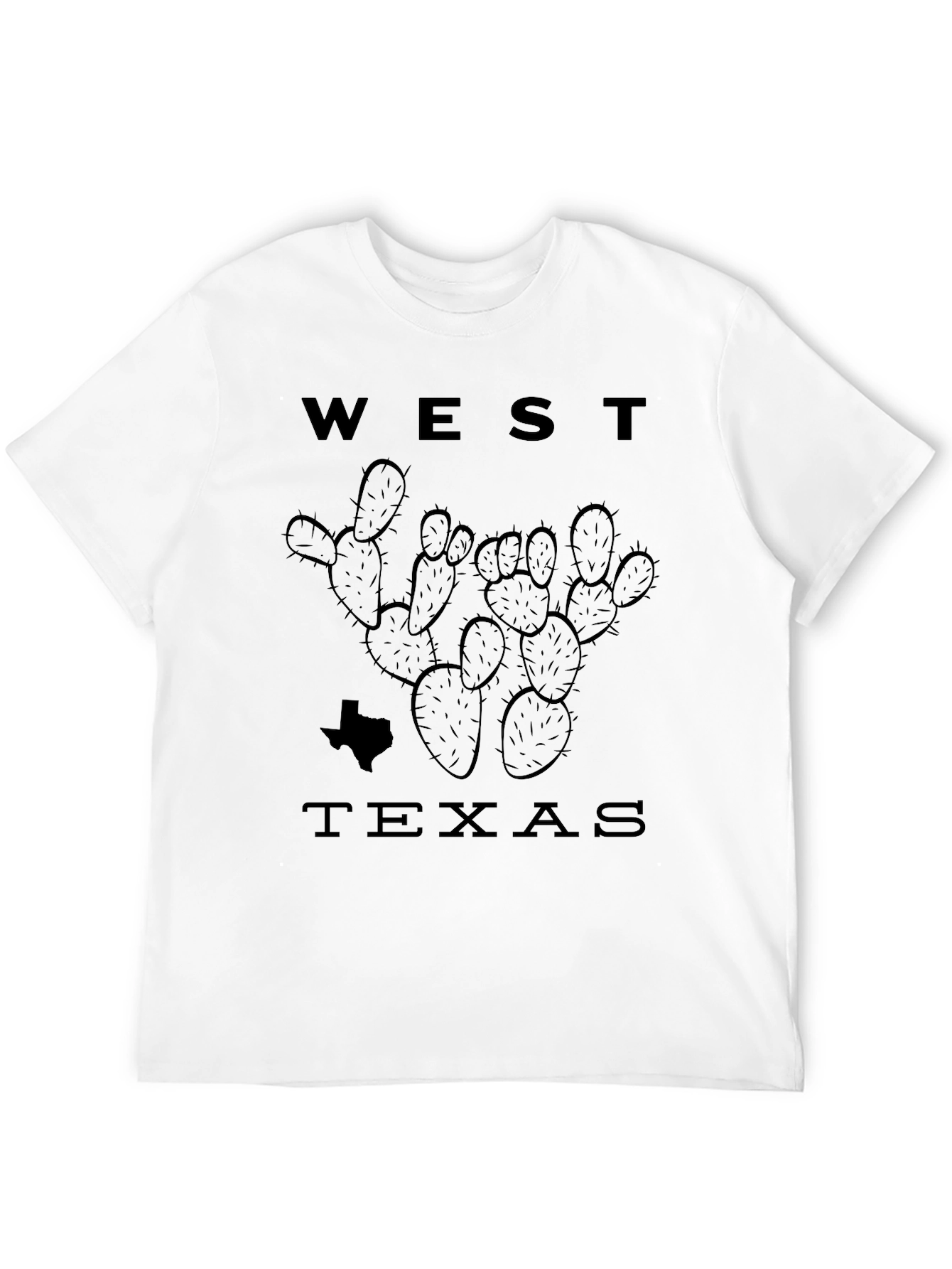 West Texas Cactus Graphic T-Shirt - Black