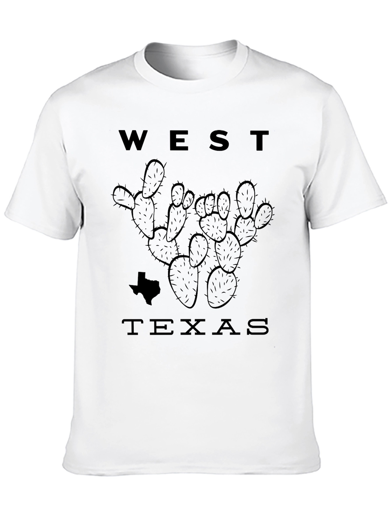 West Texas Cactus Graphic T-Shirt - Black