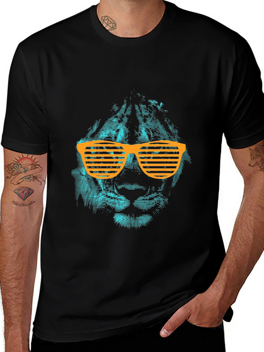 Cool Cat Graphic Tee - Trendy Animal Print Shirt