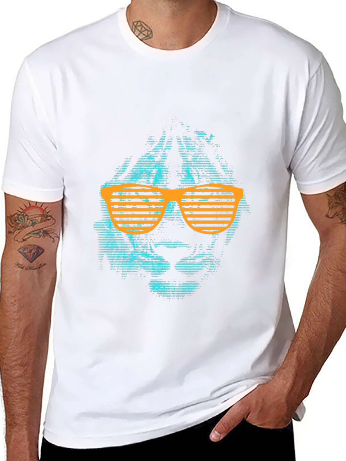 Cool Cat Graphic Tee - Trendy Animal Print Shirt