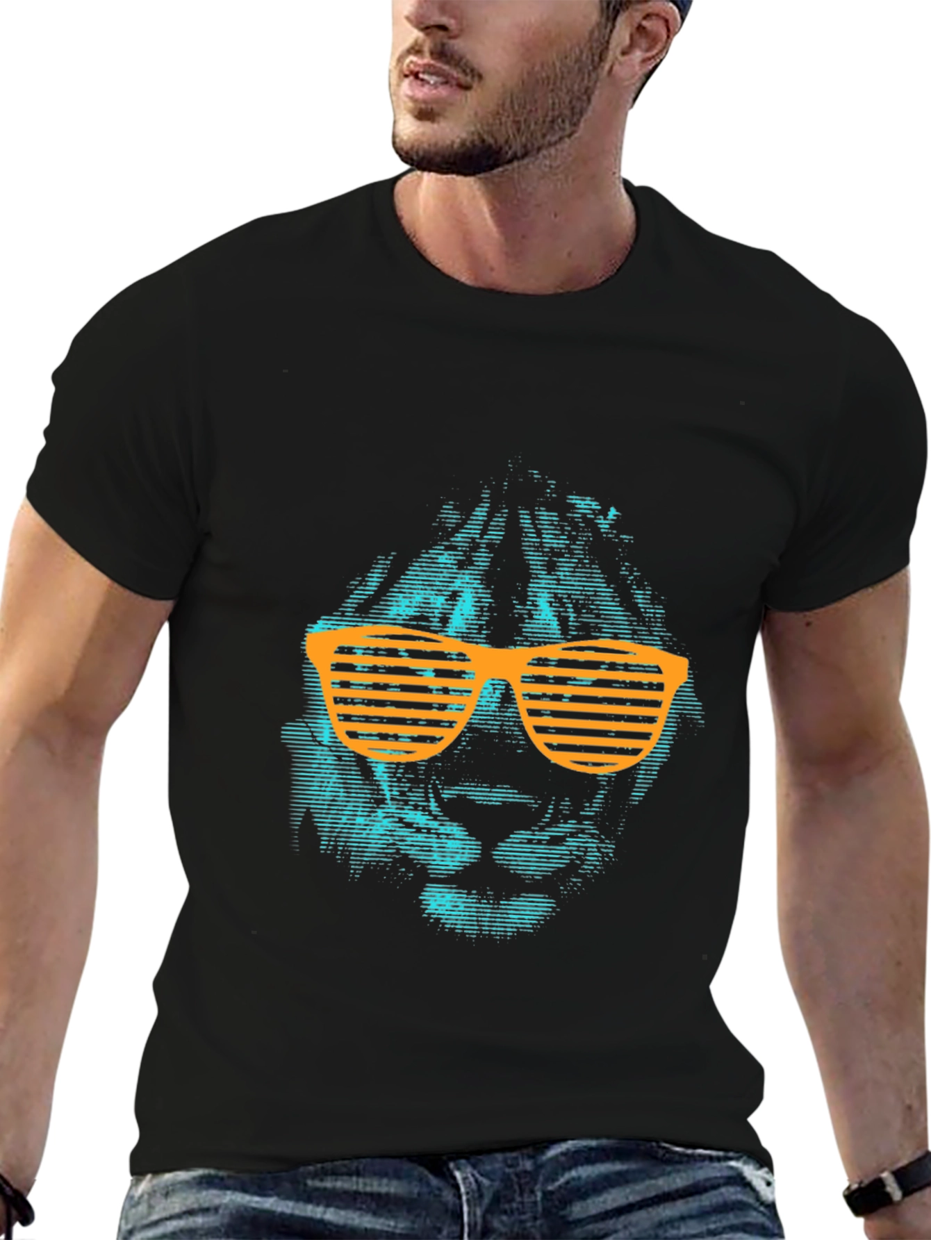 Cool Cat Graphic Tee - Trendy Animal Print Shirt