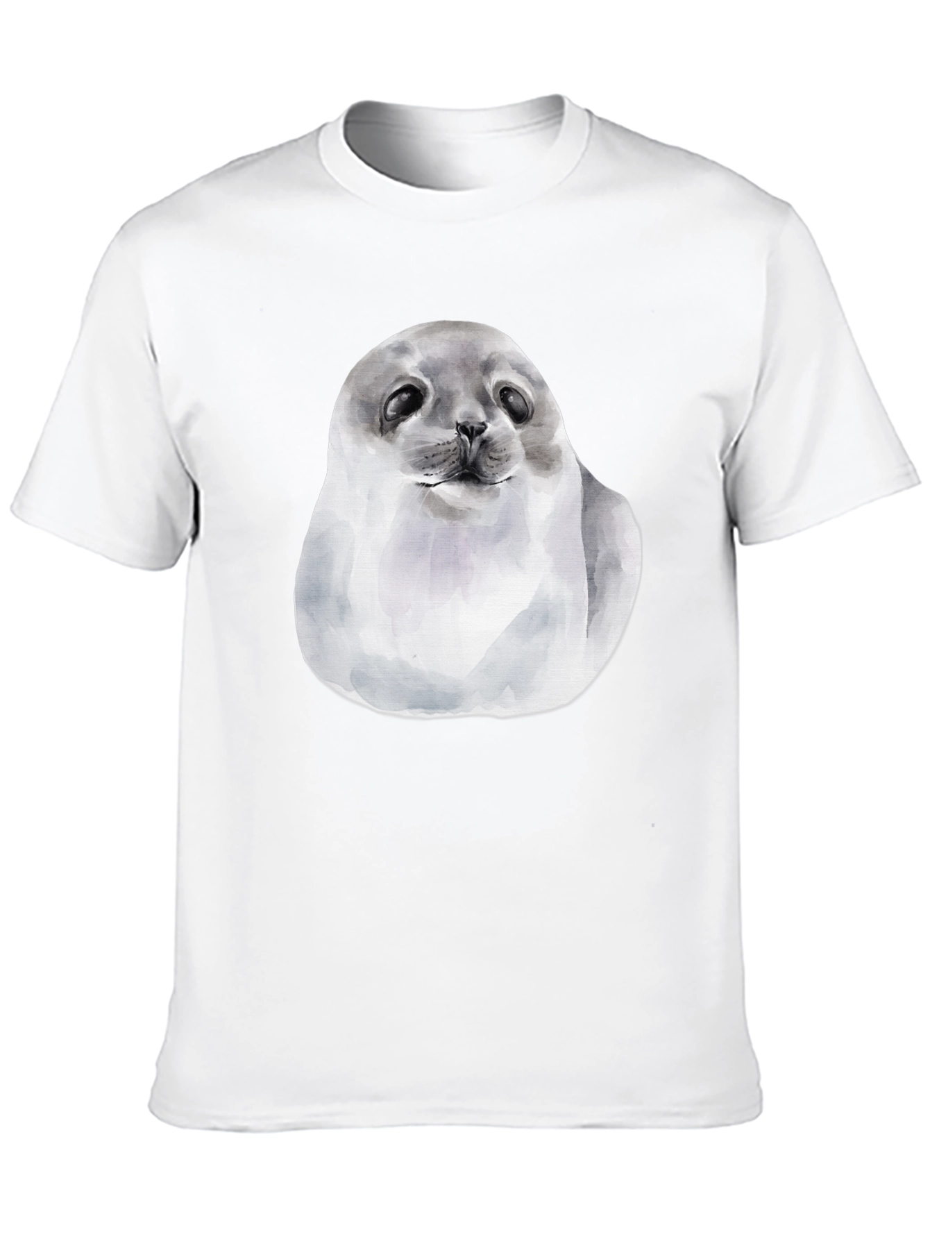Cute Seal Graphic T-Shirt - Black Cotton Tee