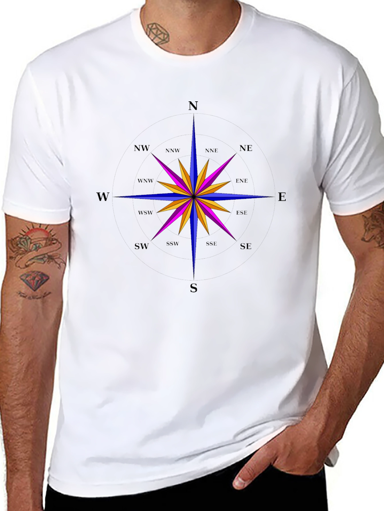 Compass Rose Graphic T-Shirt