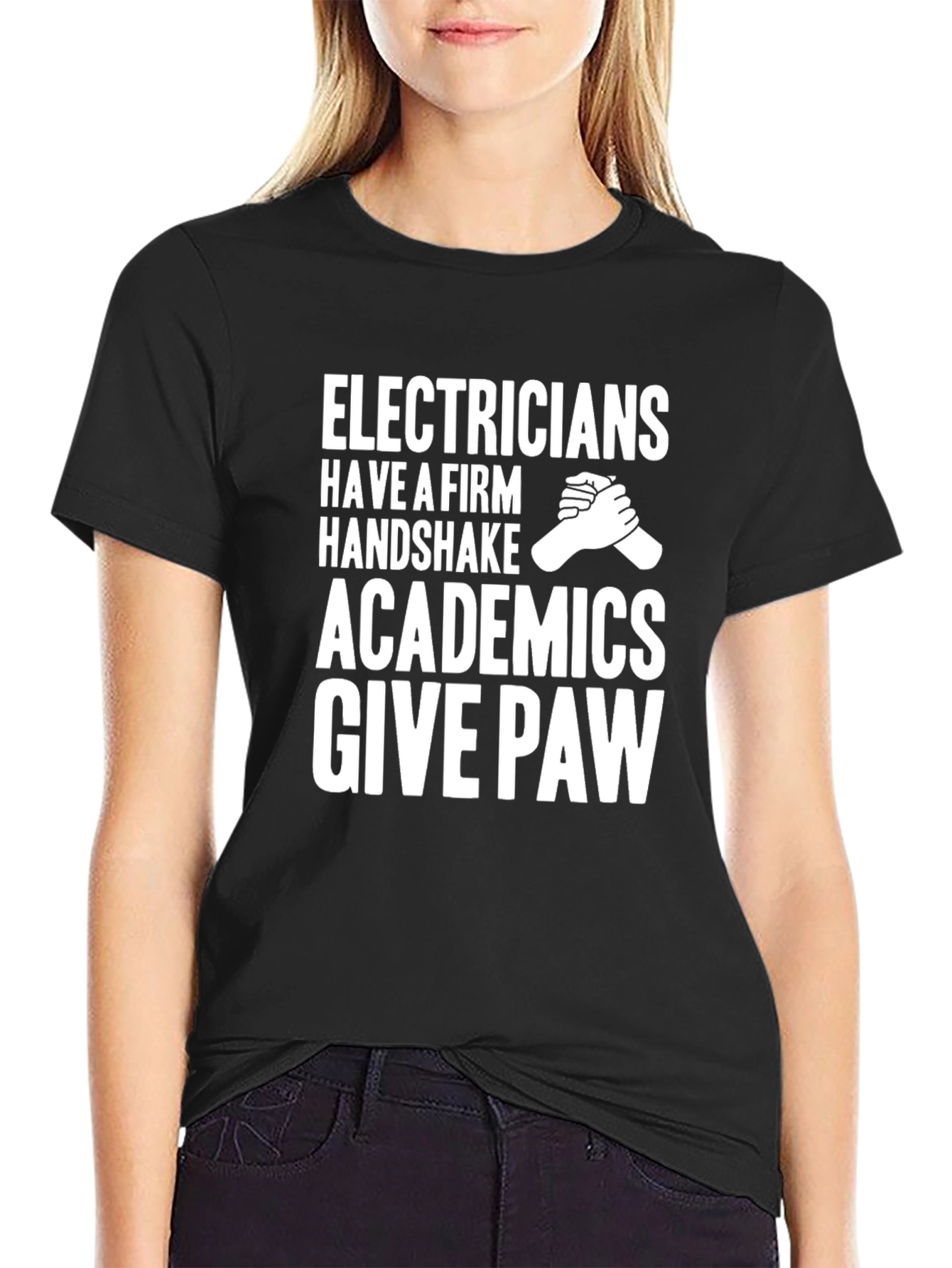 Electricians Handshake Graphic T-Shirt