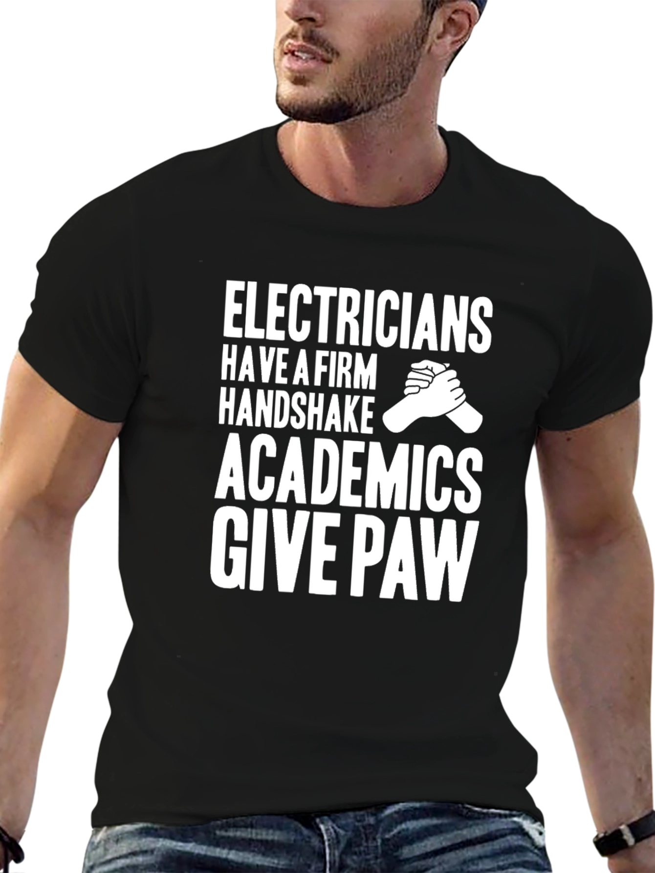 Electricians Handshake Graphic T-Shirt