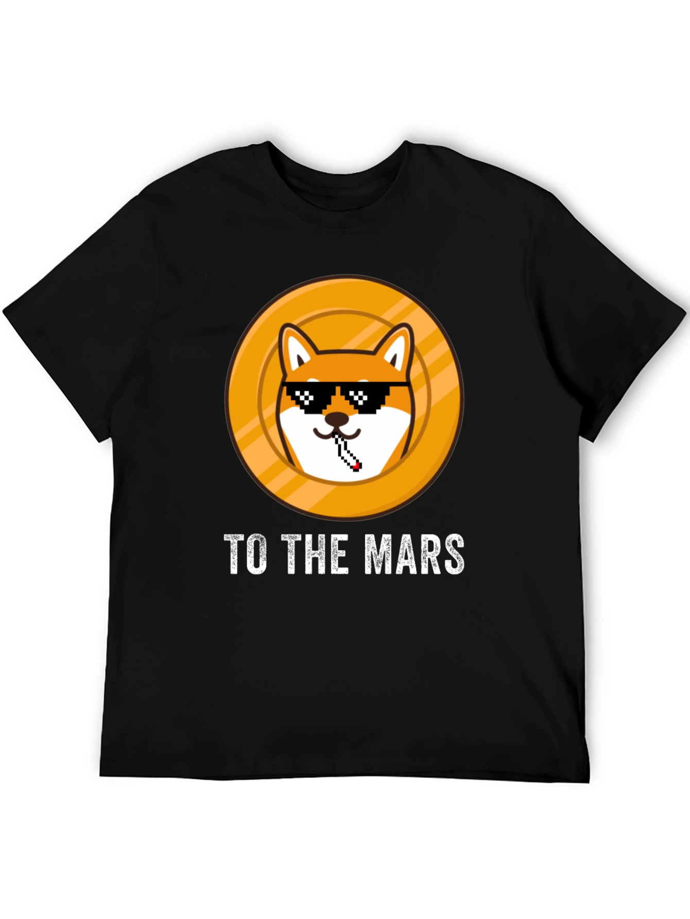 Doge To The Mars Black T-Shirt