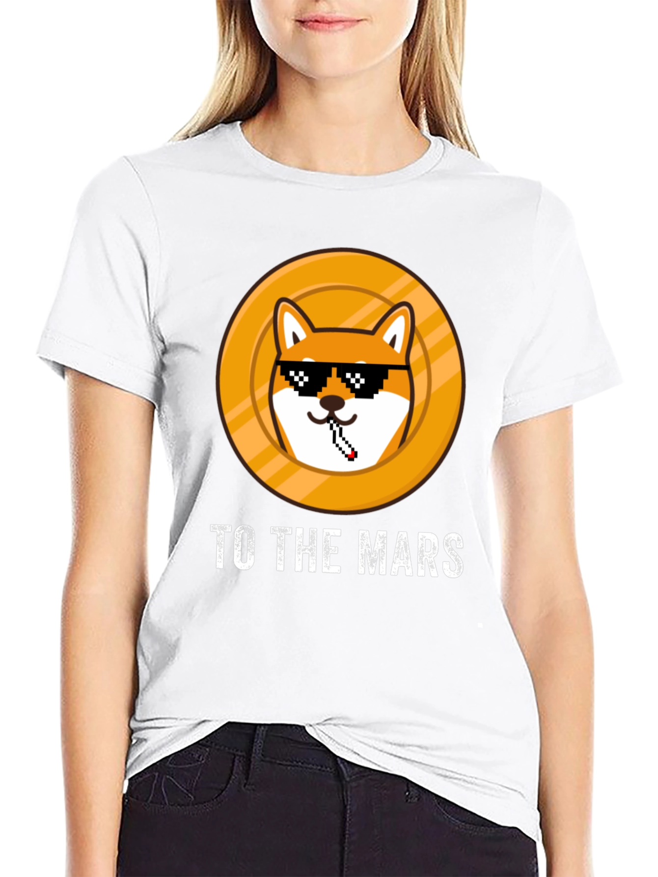 Doge To The Mars Black T-Shirt
