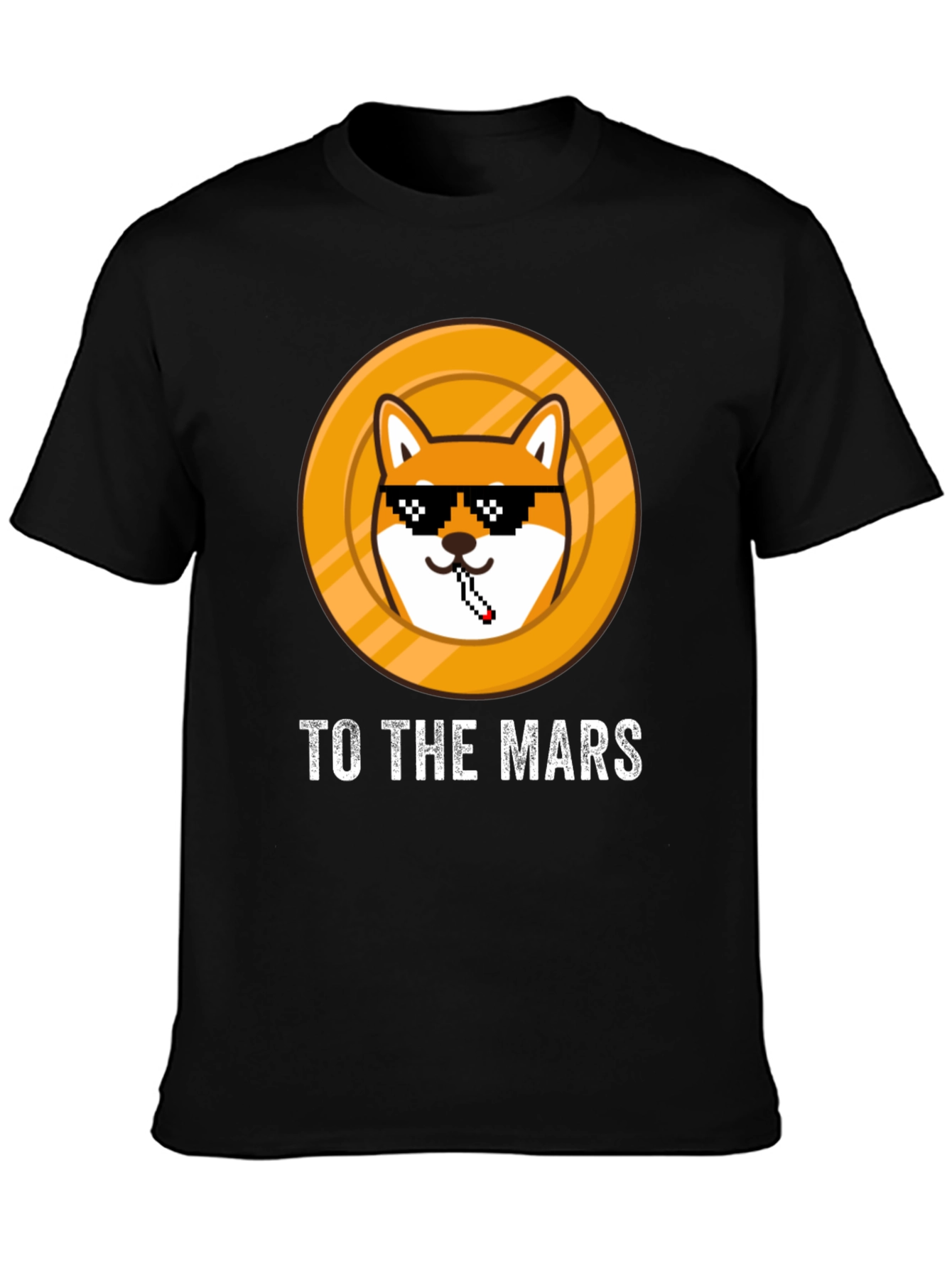 Doge To The Mars Black T-Shirt