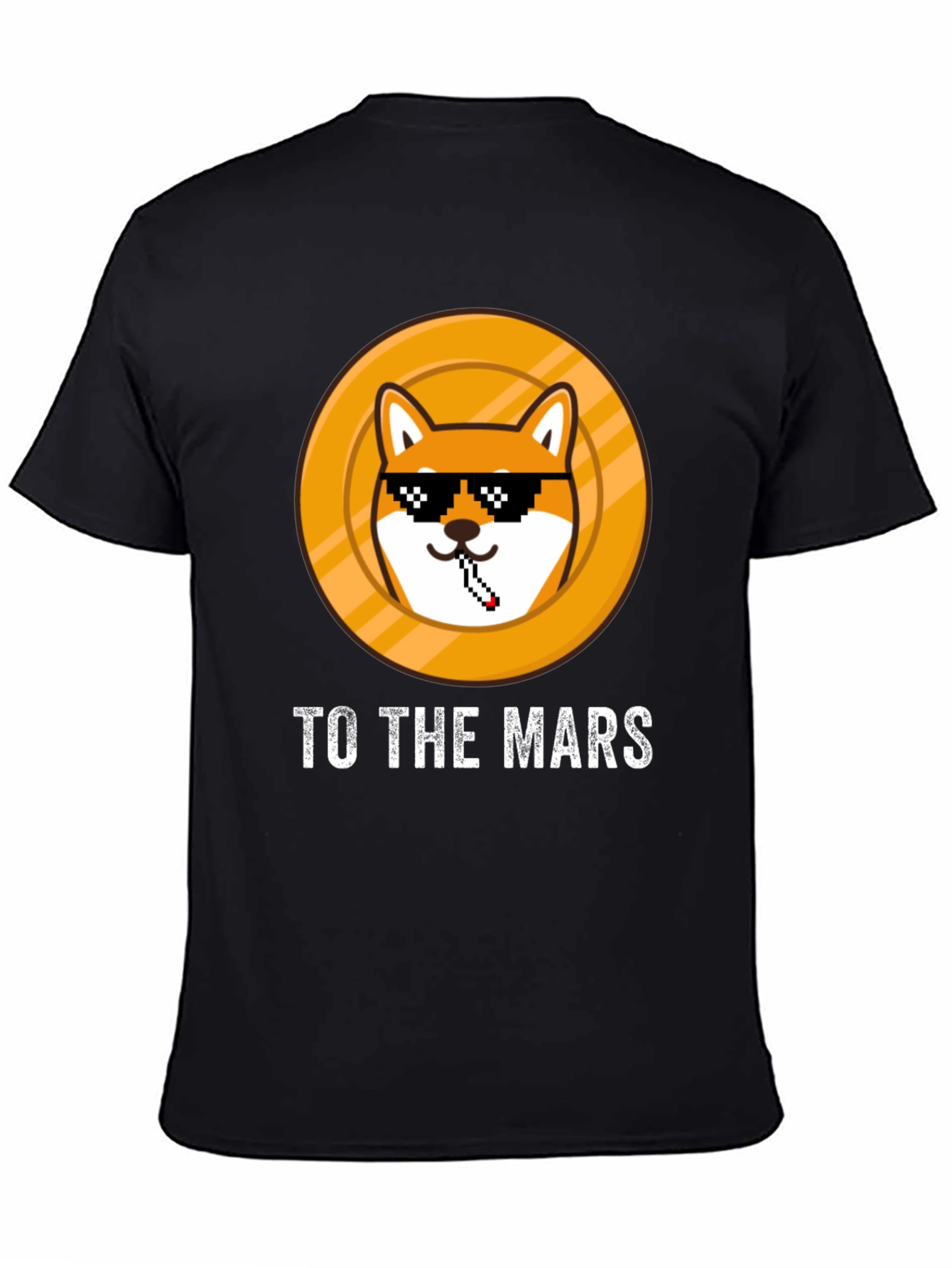 Doge To The Mars Black T-Shirt