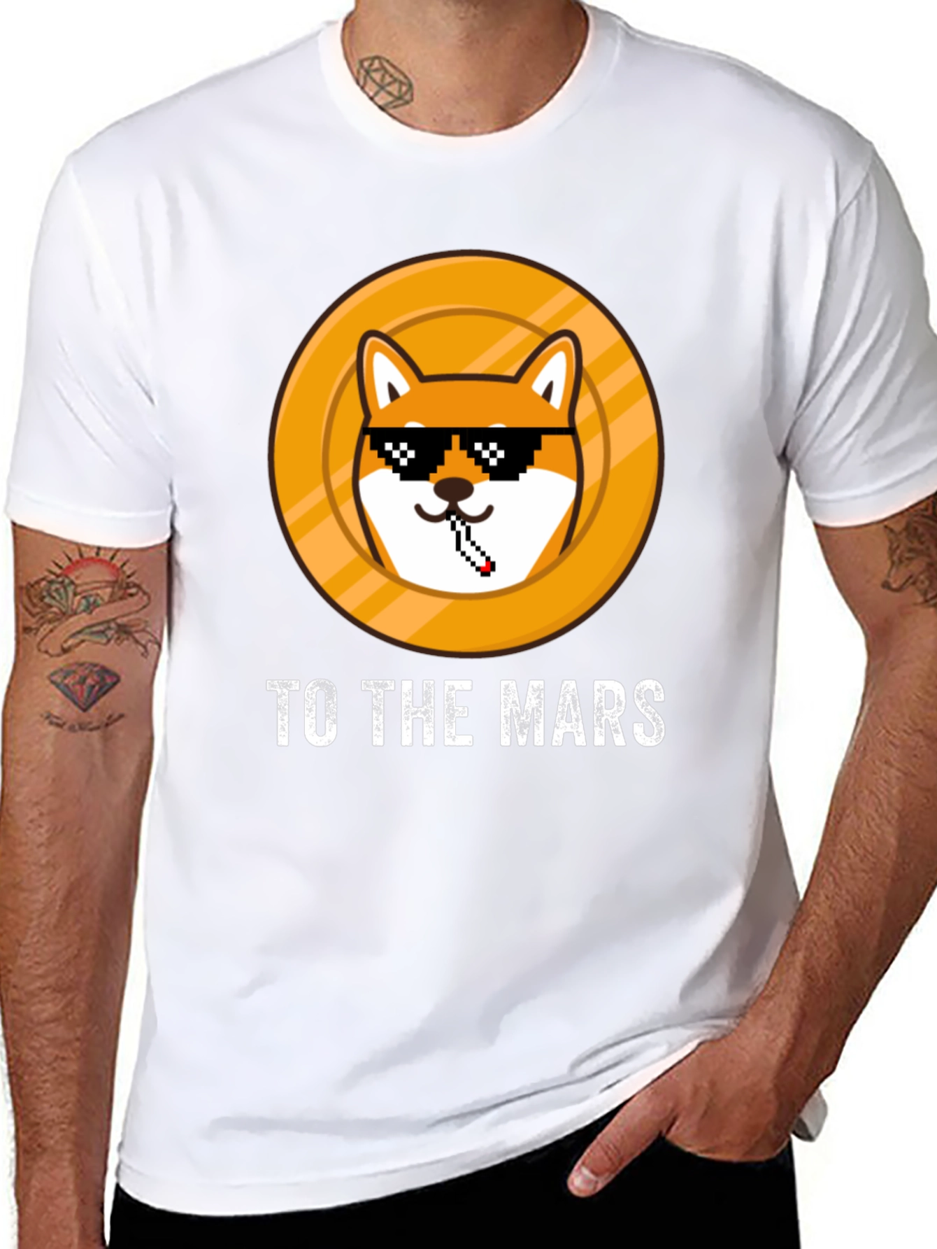 Doge To The Mars Black T-Shirt