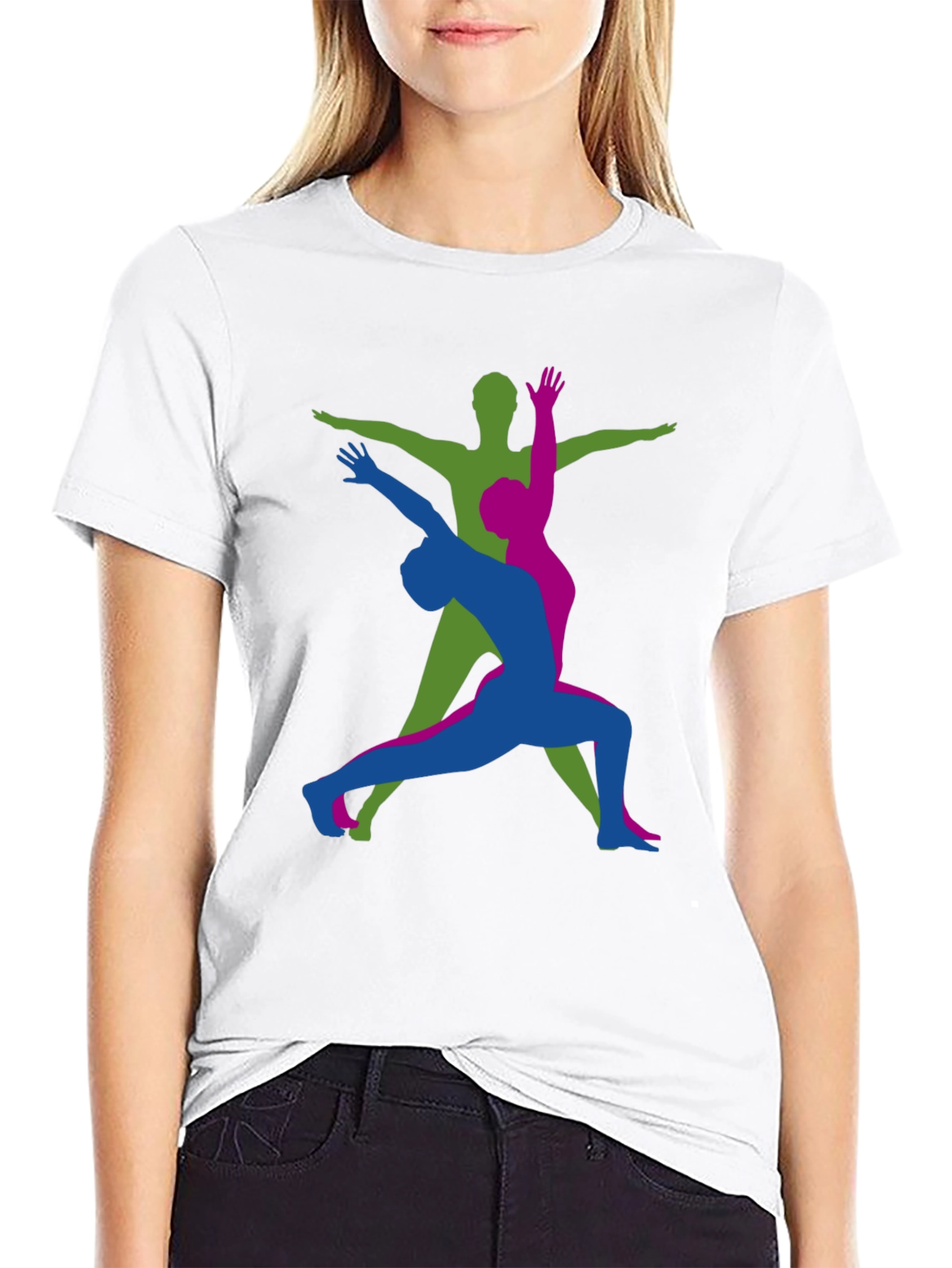 Yoga Pose Graphic Tee - Trendy Design