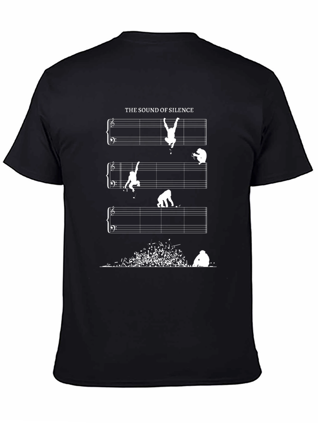 Sound of Silence Music Note T-Shirt - Unique Design
