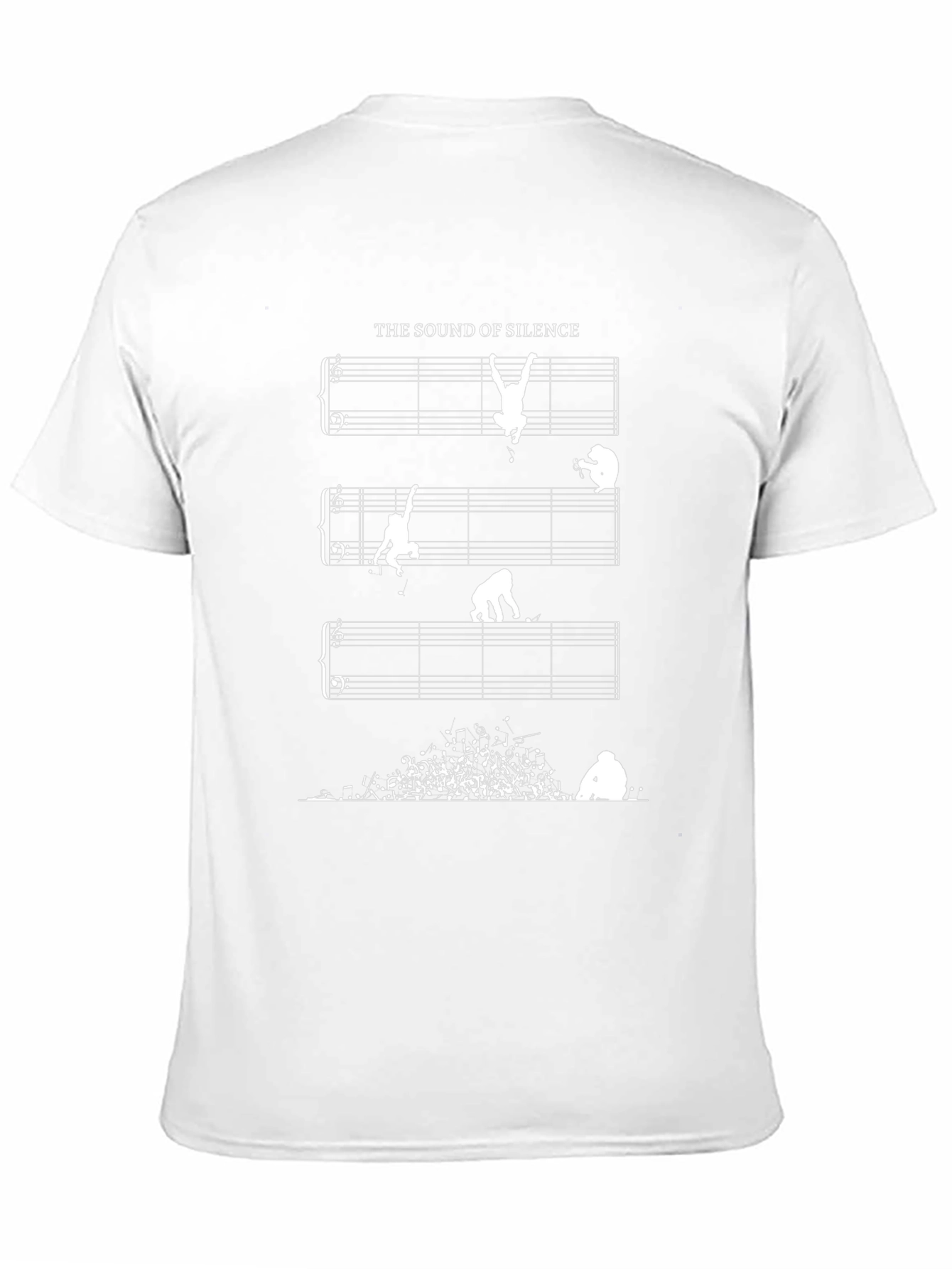 Sound of Silence Music Note T-Shirt - Unique Design