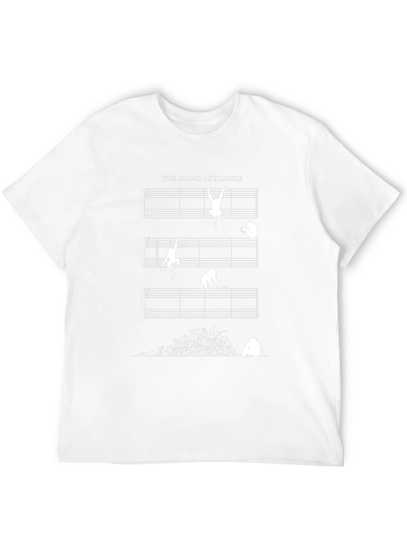 Sound of Silence Music Note T-Shirt - Unique Design