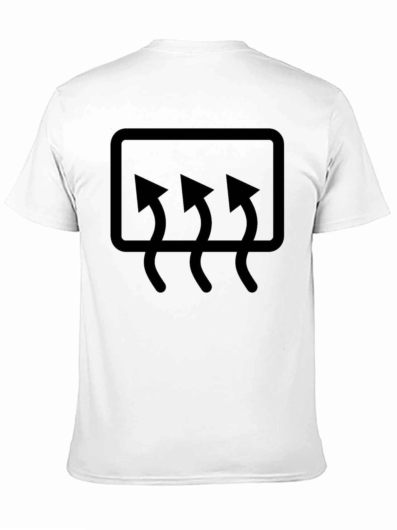 Mens Black Graphic T-Shirt: Car Airflow Design