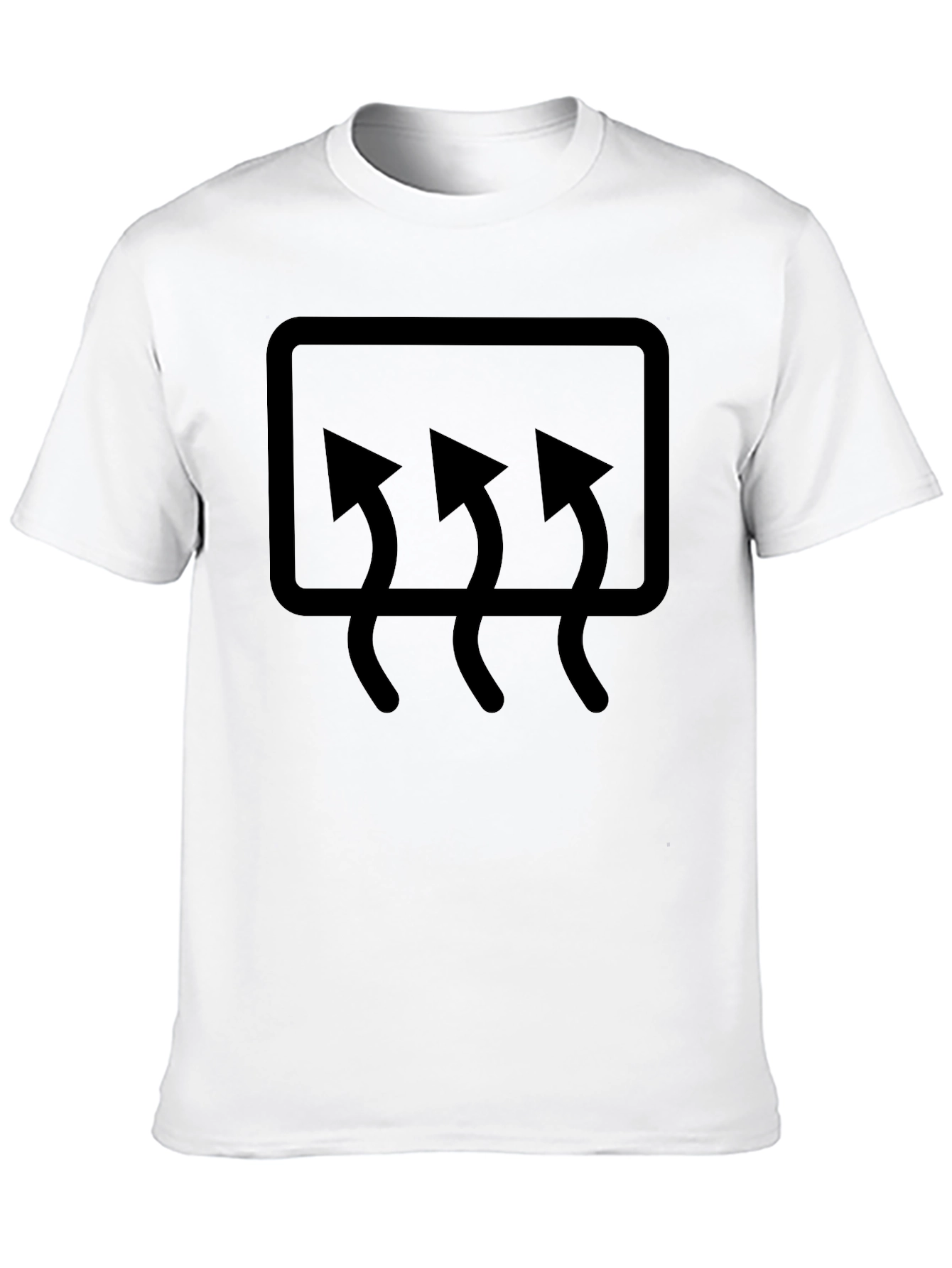 Mens Black Graphic T-Shirt: Car Airflow Design