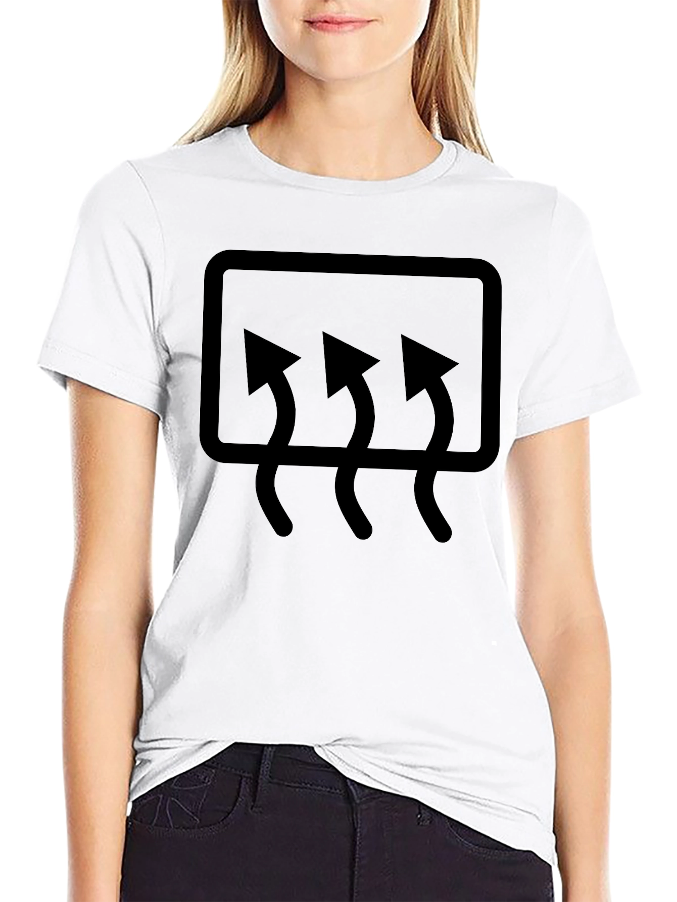 Mens Black Graphic T-Shirt: Car Airflow Design