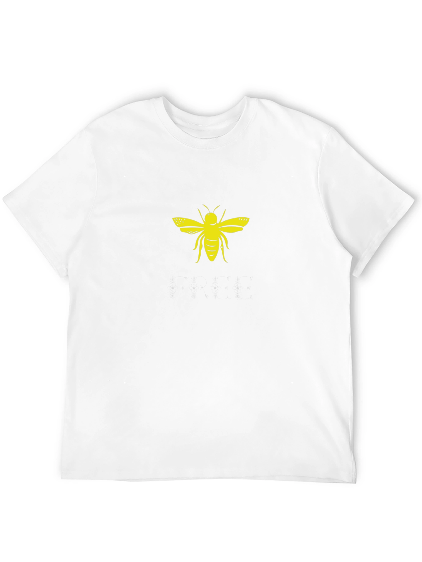 Black T-Shirt with Yellow Bee Graphic
